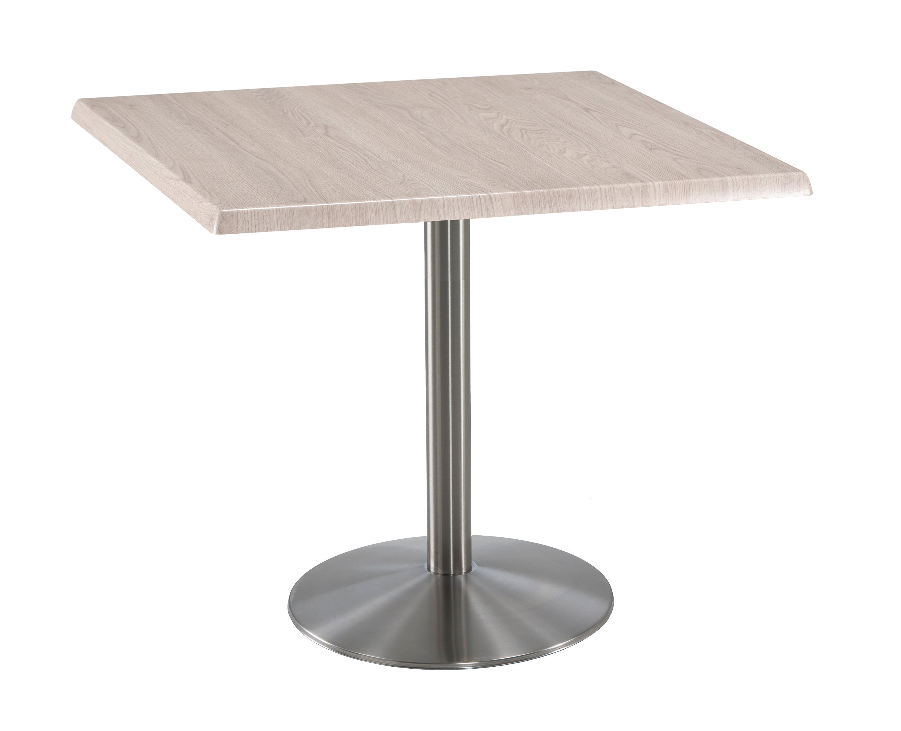 Holland Bar Stool 36-Inch Counter Height Square Patio Table - Indoor/Outdoor, Stainless Steel Base