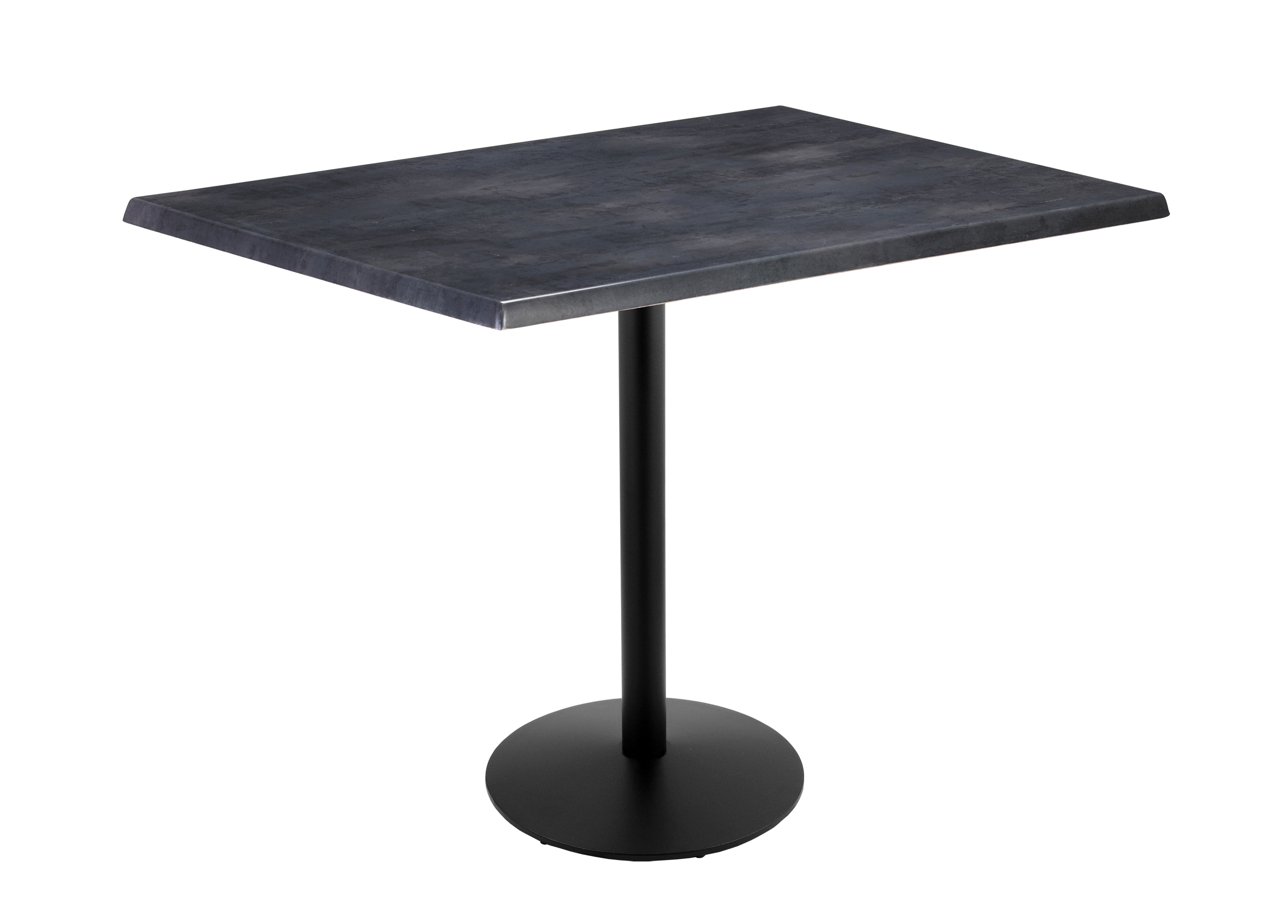 Holland Bar Stool 42-Inch Bar Height Rectangle (30" x 48") Patio Table - Indoor/Outdoor, Black Wrinkle Base