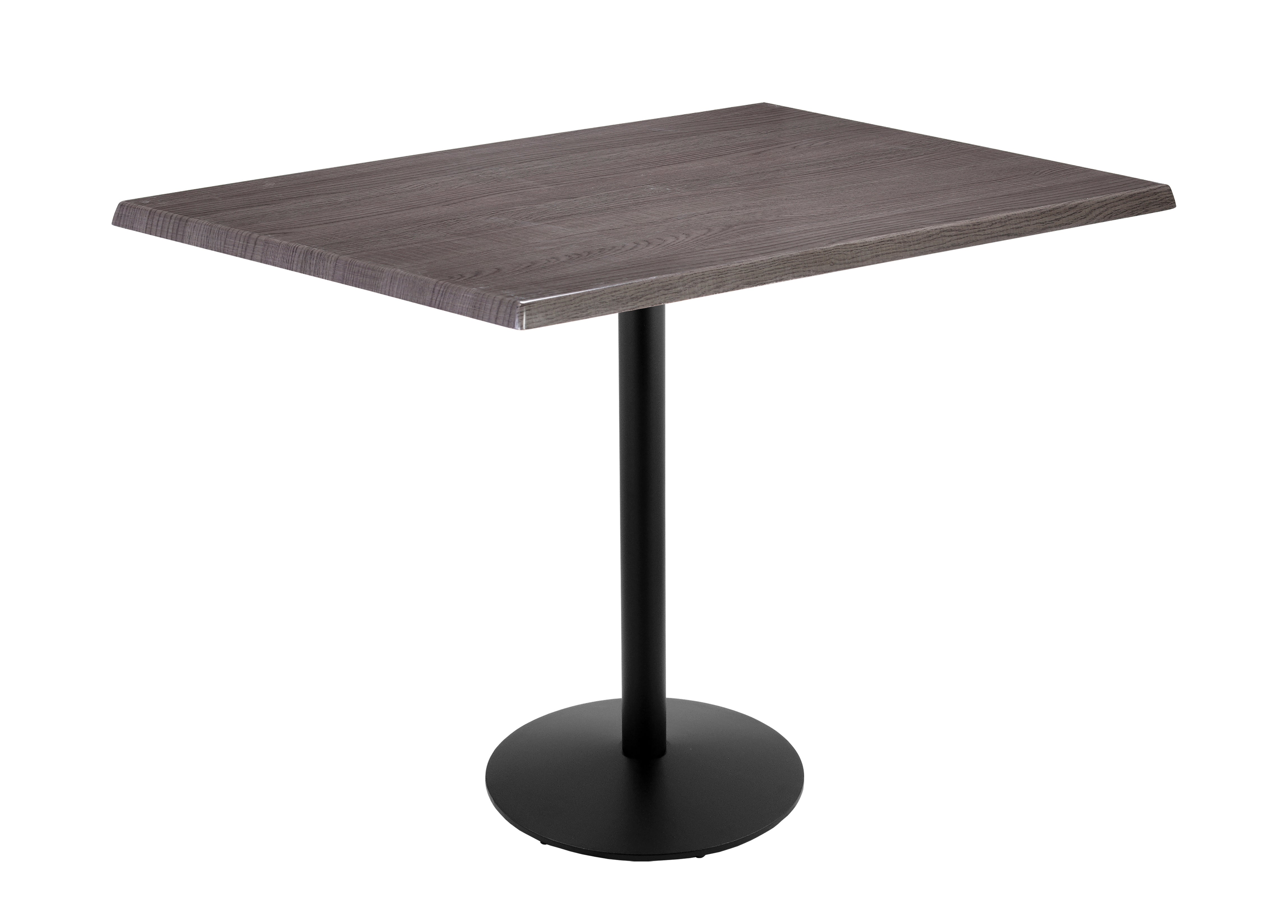 Holland Bar Stool 42-Inch Bar Height Rectangle (30" x 48") Patio Table - Indoor/Outdoor, Black Wrinkle Base