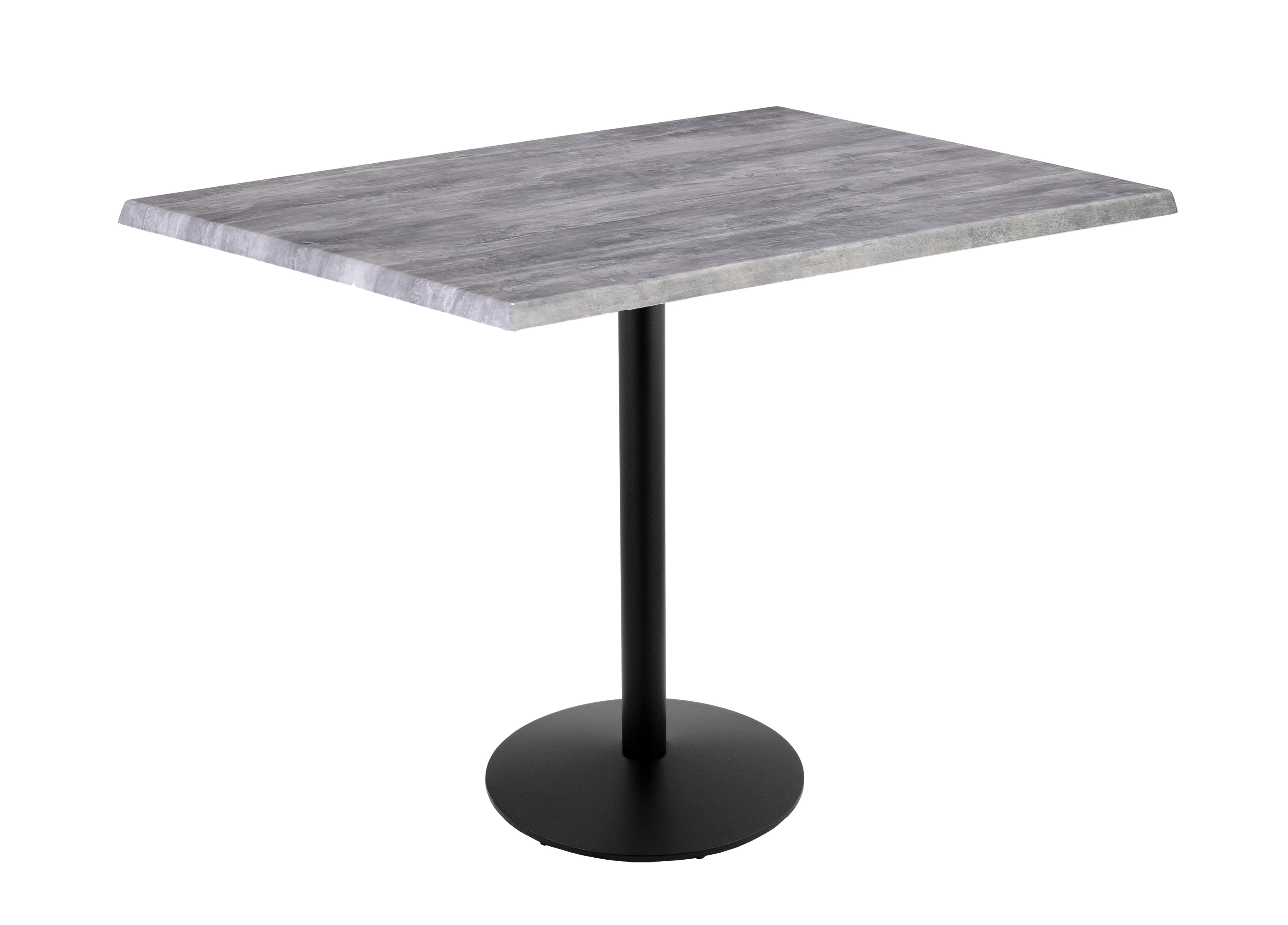Holland Bar Stool 42-Inch Bar Height Rectangle (30" x 48") Patio Table - Indoor/Outdoor, Black Wrinkle Base