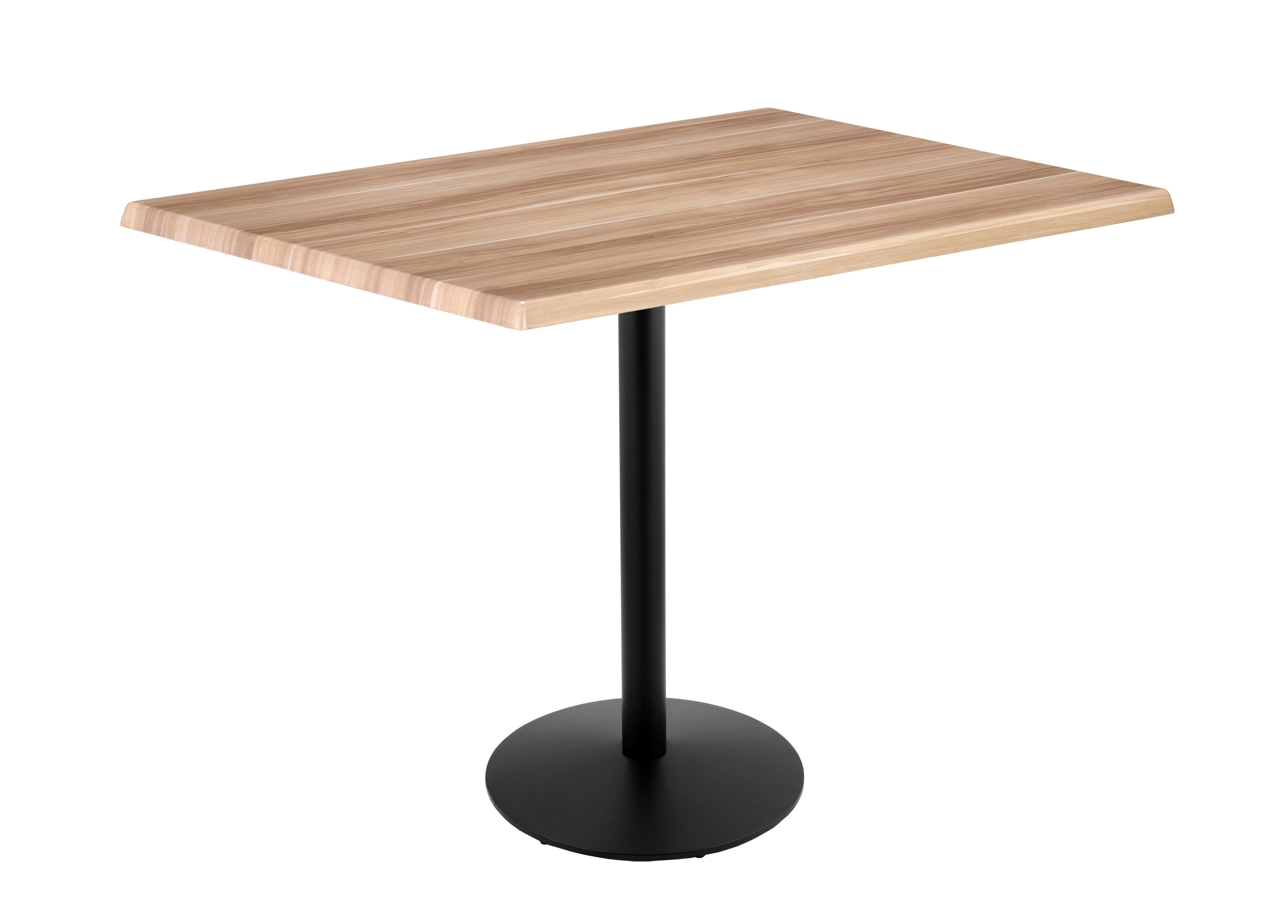 Holland Bar Stool 42-Inch Bar Height Rectangle (30" x 48") Patio Table - Indoor/Outdoor, Black Wrinkle Base