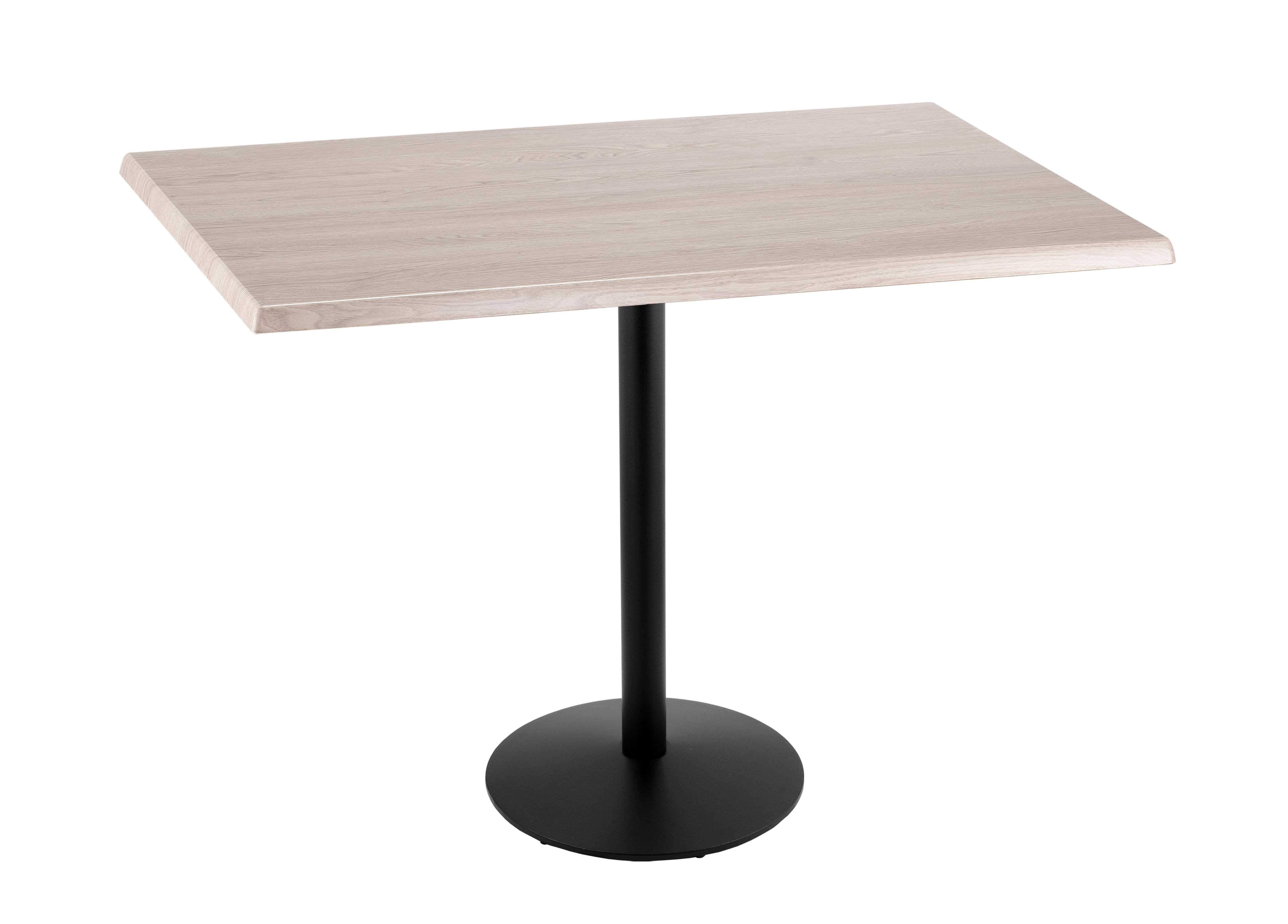 Holland Bar Stool 42-Inch Bar Height Rectangle (30" x 48") Patio Table - Indoor/Outdoor, Black Wrinkle Base