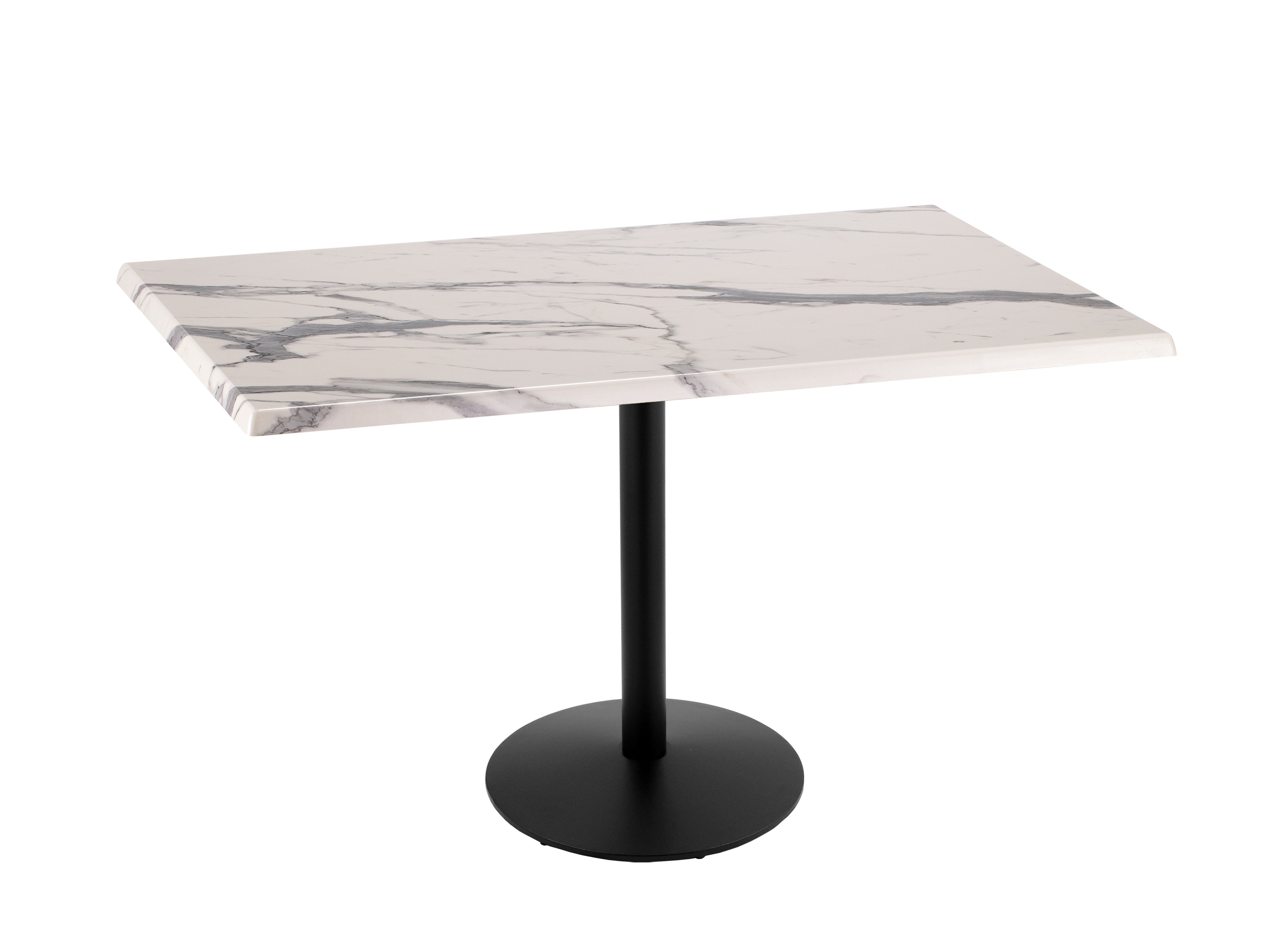 Holland Bar Stool 42-Inch Bar Height Rectangle (30" x 48") Patio Table - Indoor/Outdoor, Black Wrinkle Base