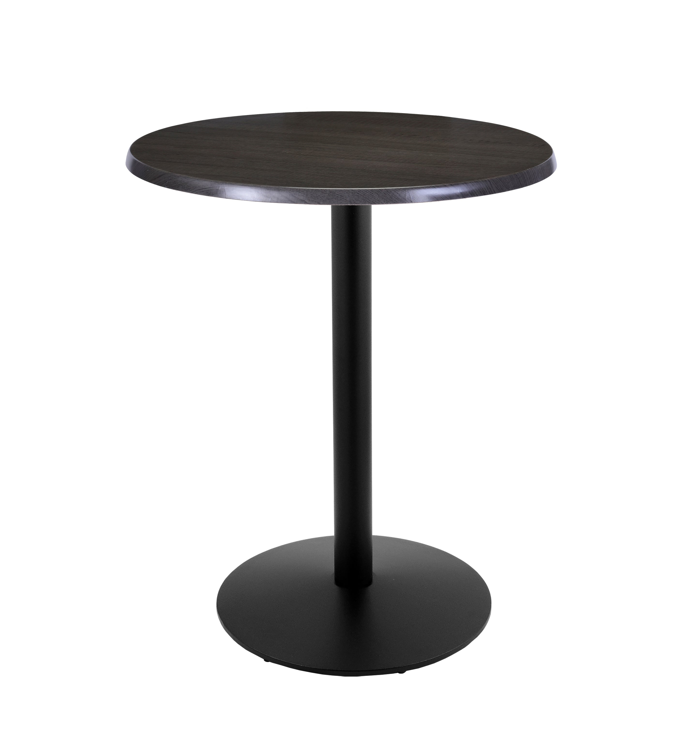 Holland Bar Stool 42-Inch Bar Height Round Patio Table - Indoor/Outdoor, Black Wrinkle Base