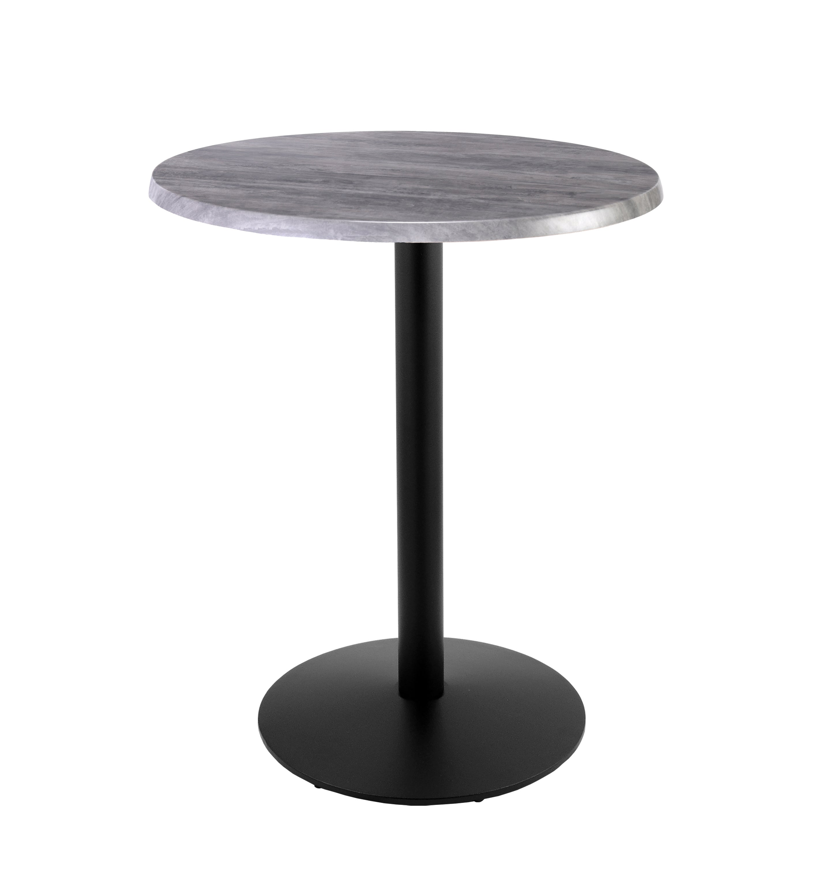 Holland Bar Stool 42-Inch Bar Height Round Patio Table - Indoor/Outdoor, Black Wrinkle Base
