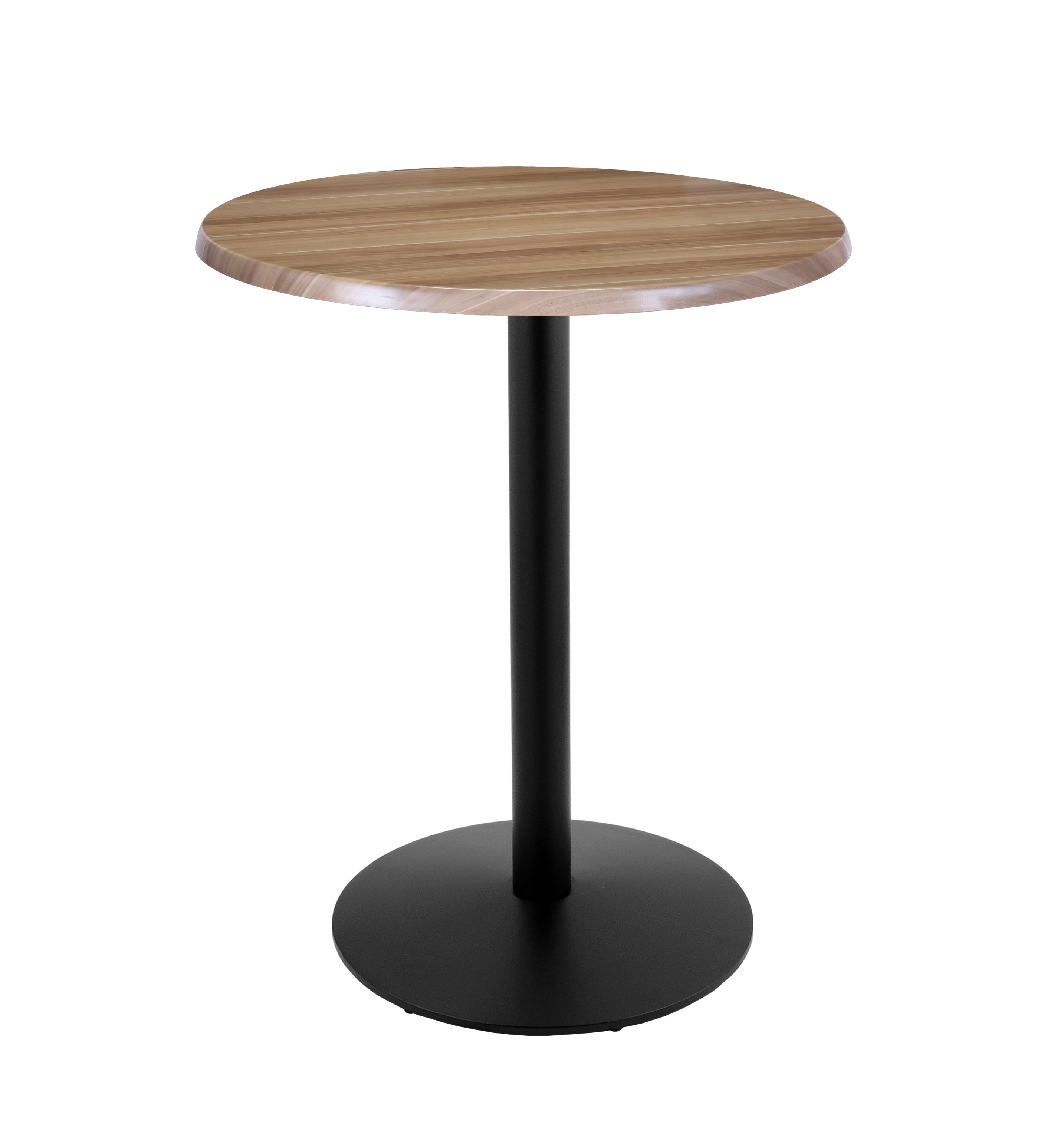 Holland Bar Stool 42-Inch Bar Height Round Patio Table - Indoor/Outdoor, Black Wrinkle Base