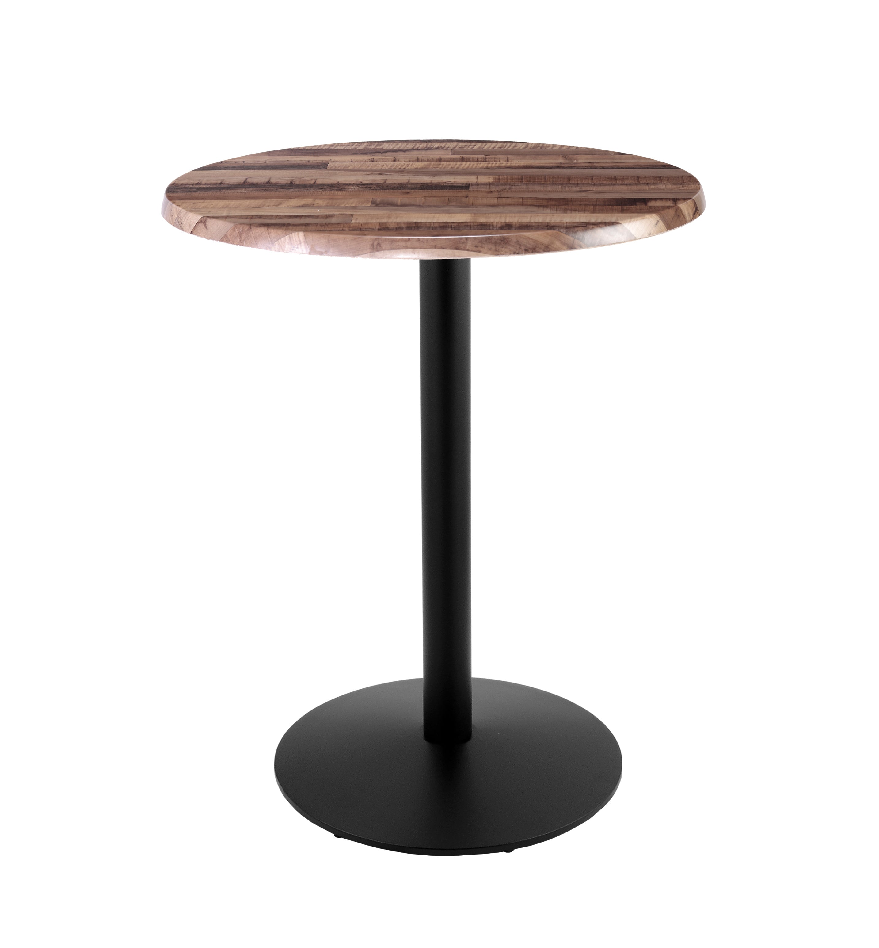Holland Bar Stool 42-Inch Bar Height Round Patio Table - Indoor/Outdoor, Black Wrinkle Base