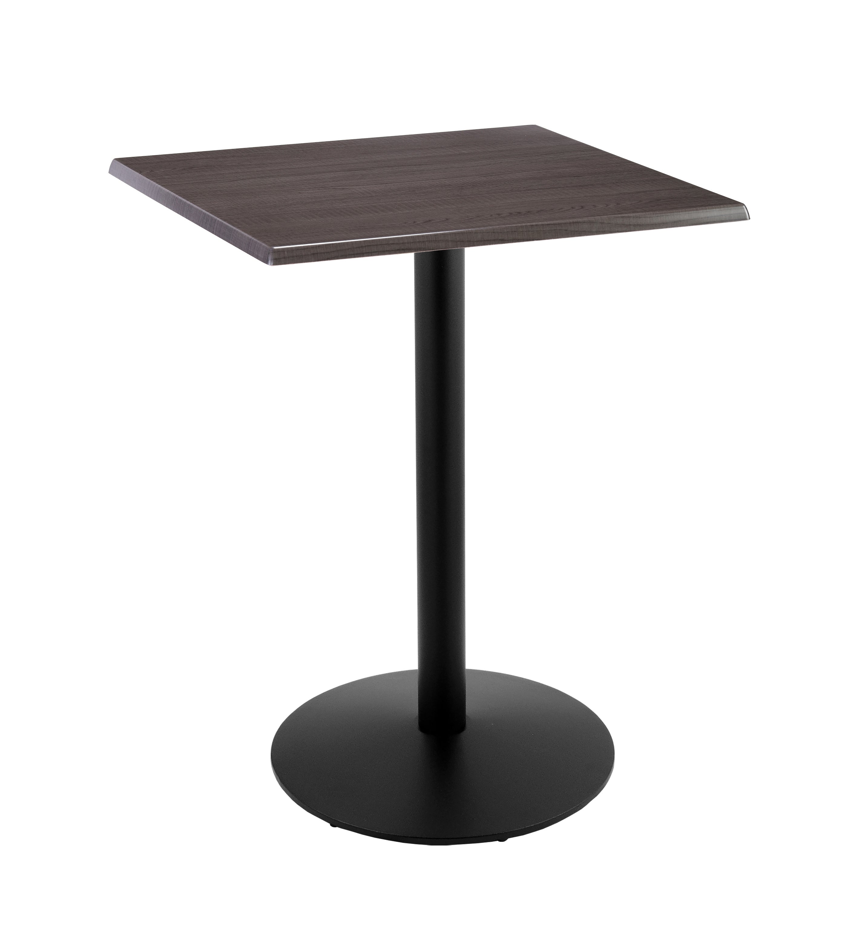 Holland Bar Stool 42-Inch Bar Height Square Patio Table - Indoor/Outdoor, Black Wrinkle Base