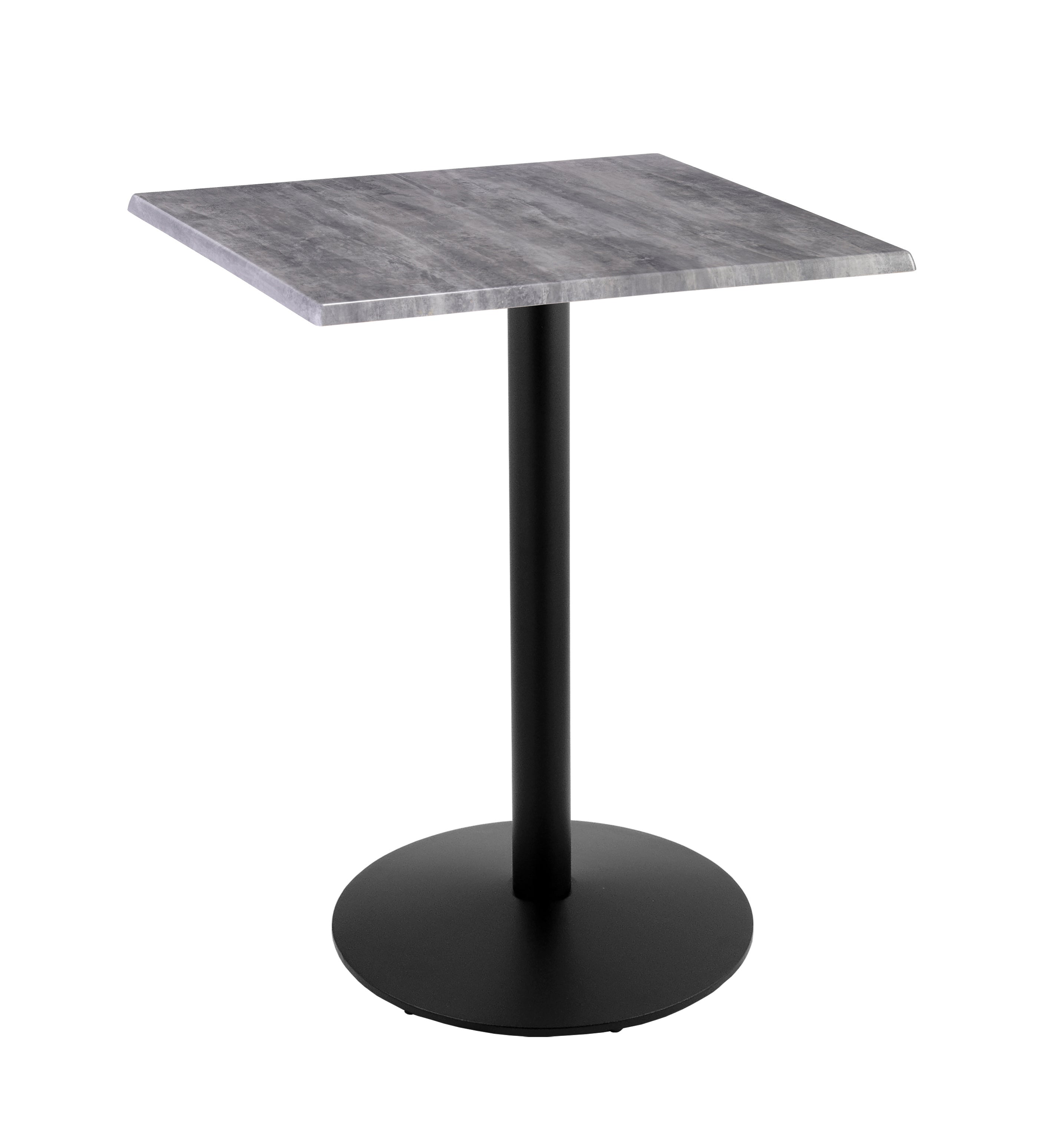 Holland Bar Stool 42-Inch Bar Height Square Patio Table - Indoor/Outdoor, Black Wrinkle Base