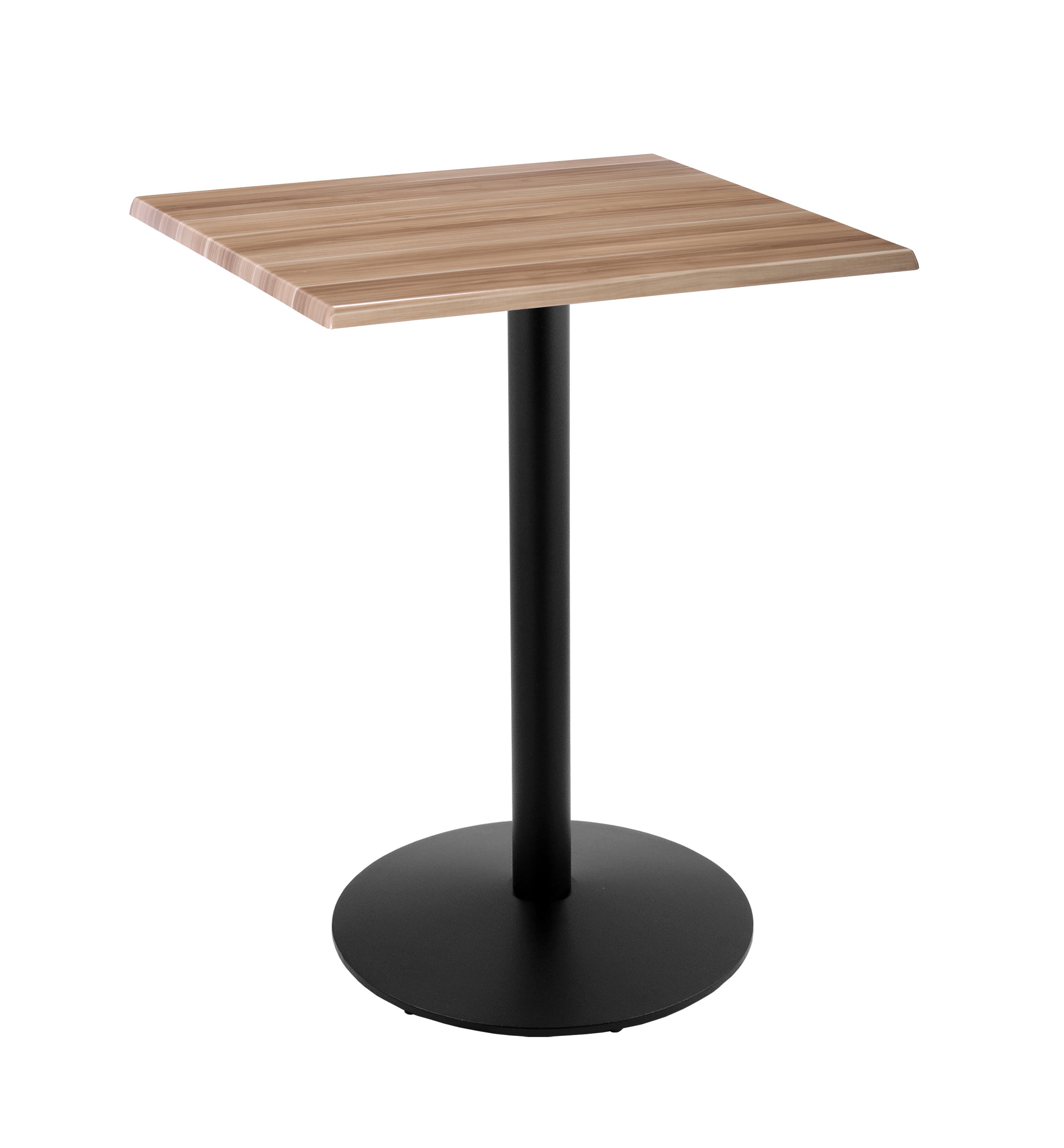 Holland Bar Stool 42-Inch Bar Height Square Patio Table - Indoor/Outdoor, Black Wrinkle Base