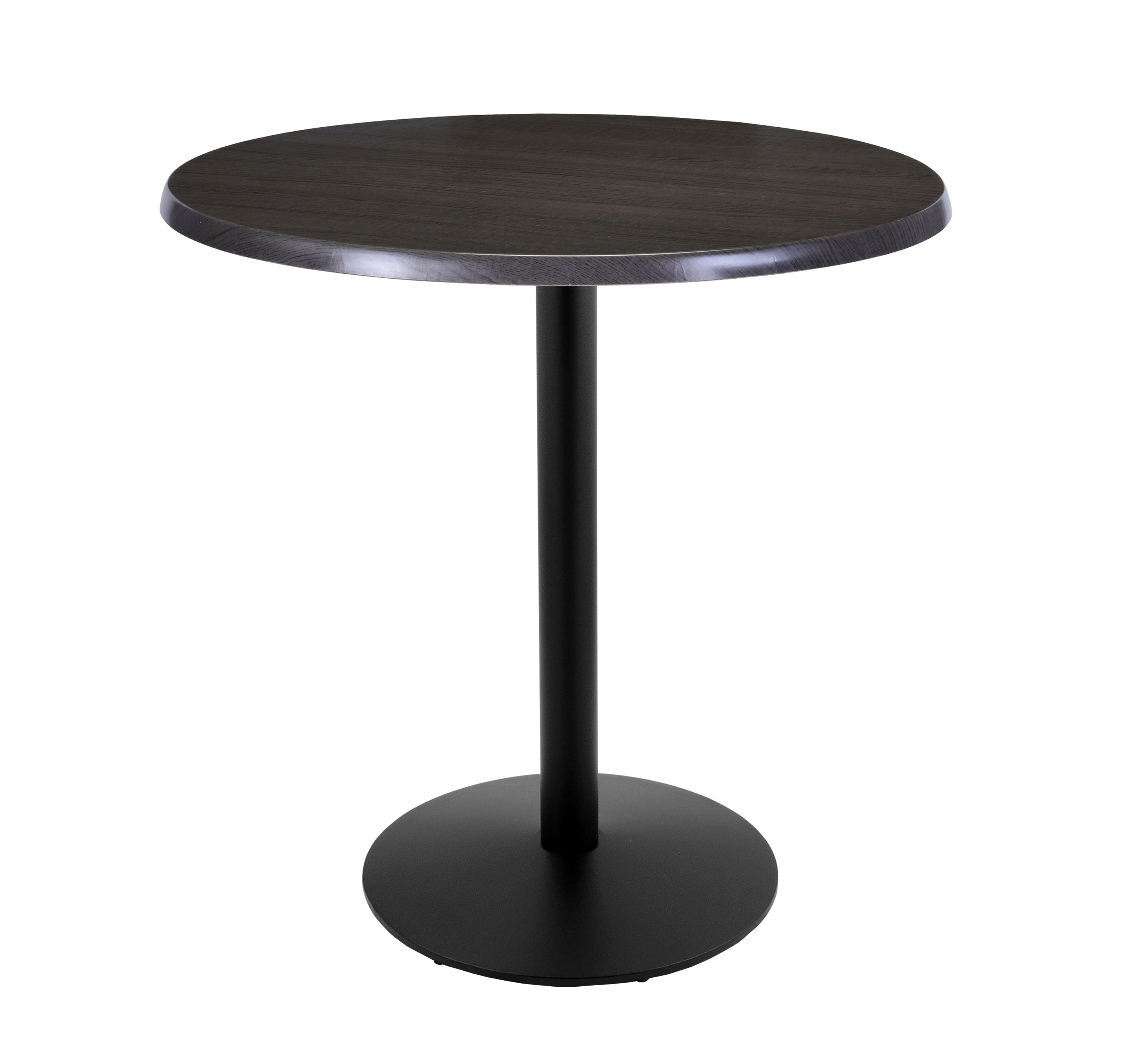 Holland Bar Stool 42-Inch Bar Height Round Patio Table - Indoor/Outdoor, Black Wrinkle Base