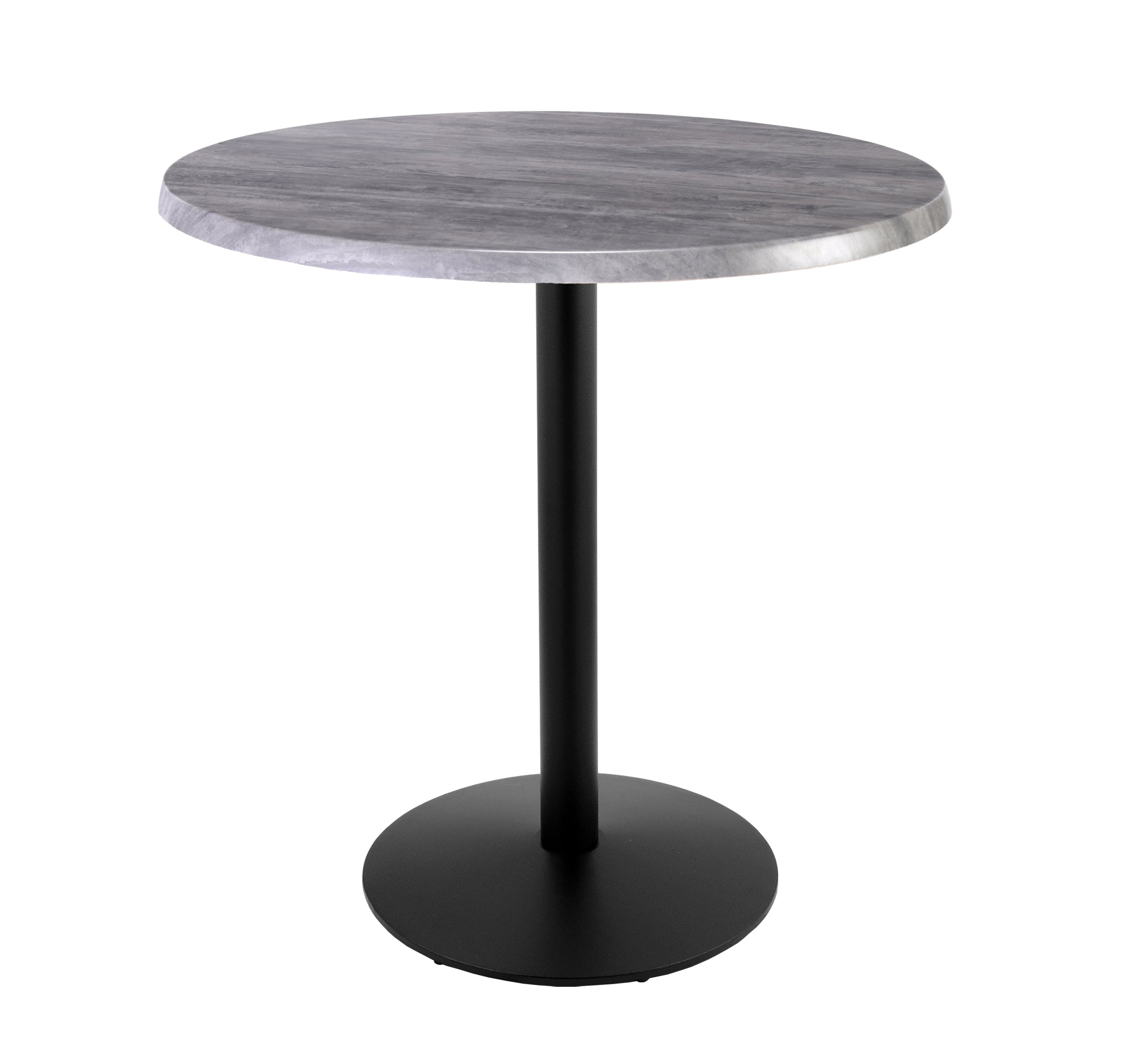 Holland Bar Stool 42-Inch Bar Height Round Patio Table - Indoor/Outdoor, Black Wrinkle Base