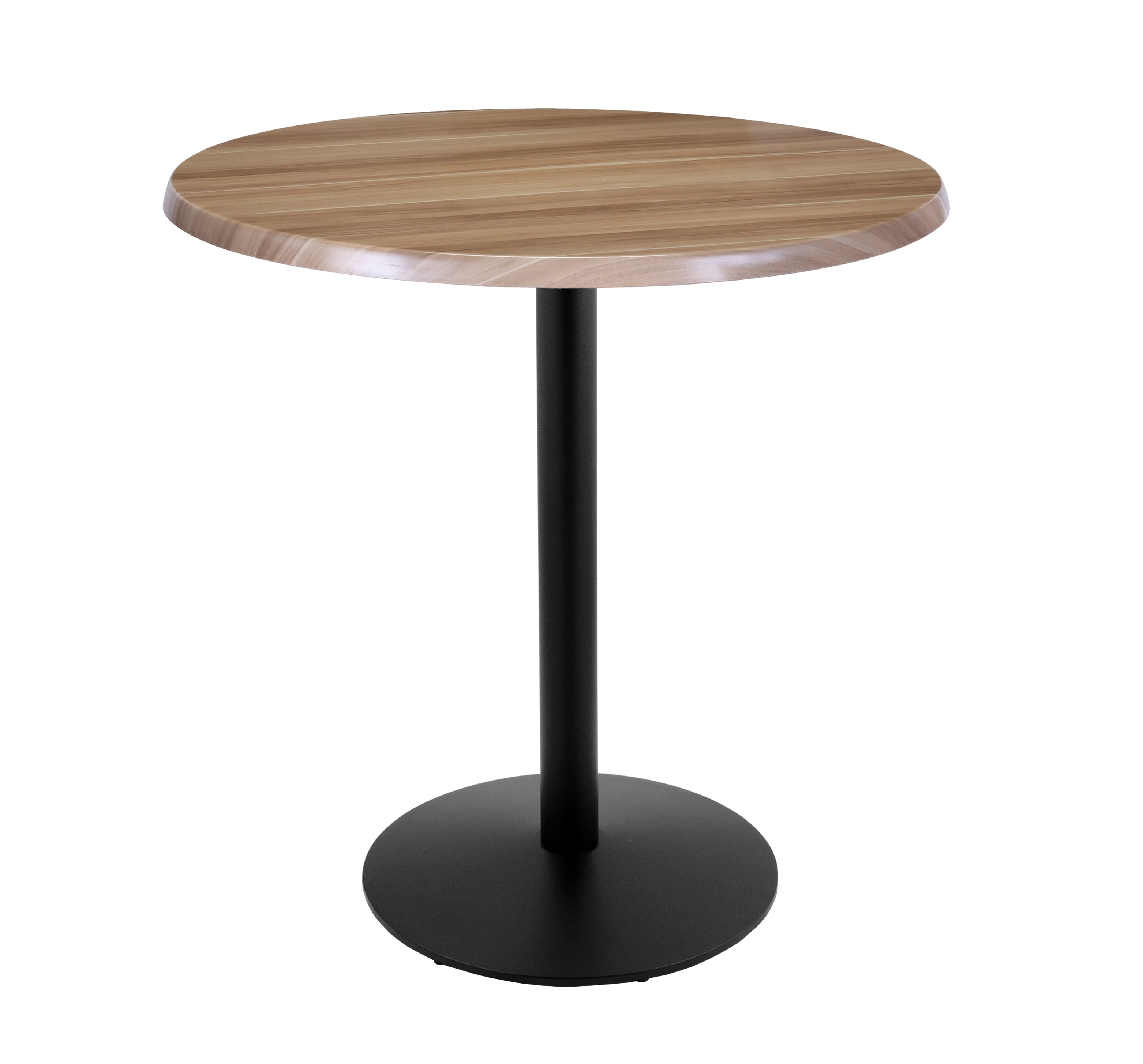 Holland Bar Stool 42-Inch Bar Height Round Patio Table - Indoor/Outdoor, Black Wrinkle Base