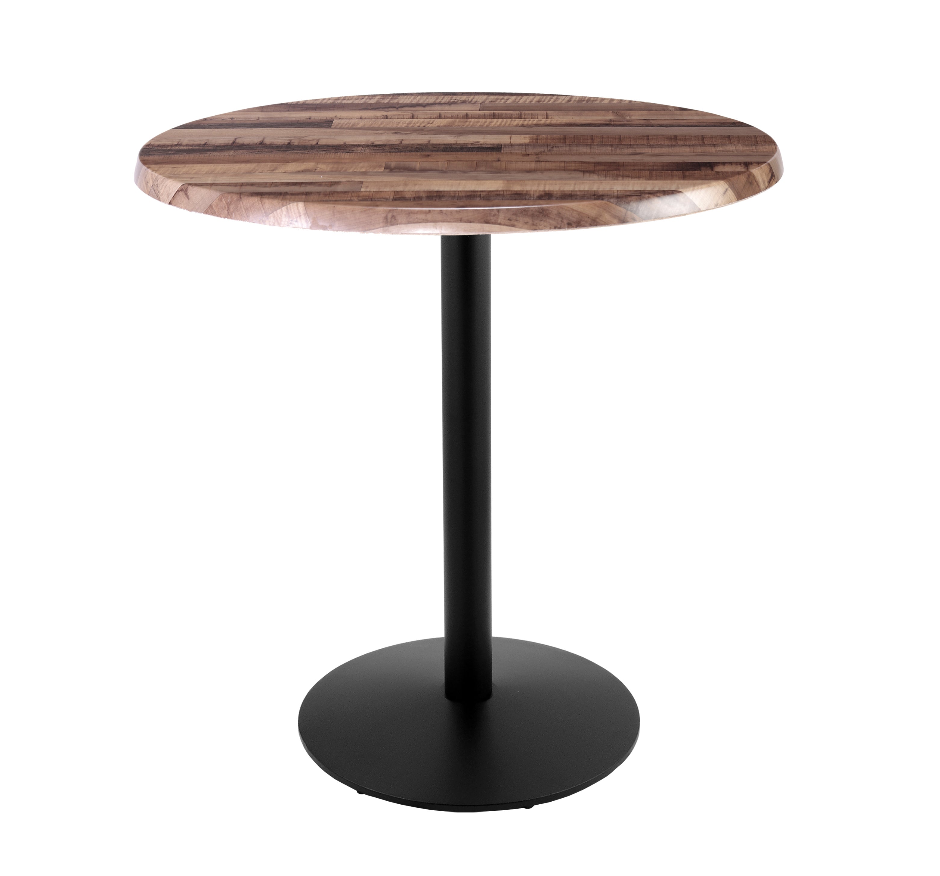 Holland Bar Stool 42-Inch Bar Height Round Patio Table - Indoor/Outdoor, Black Wrinkle Base