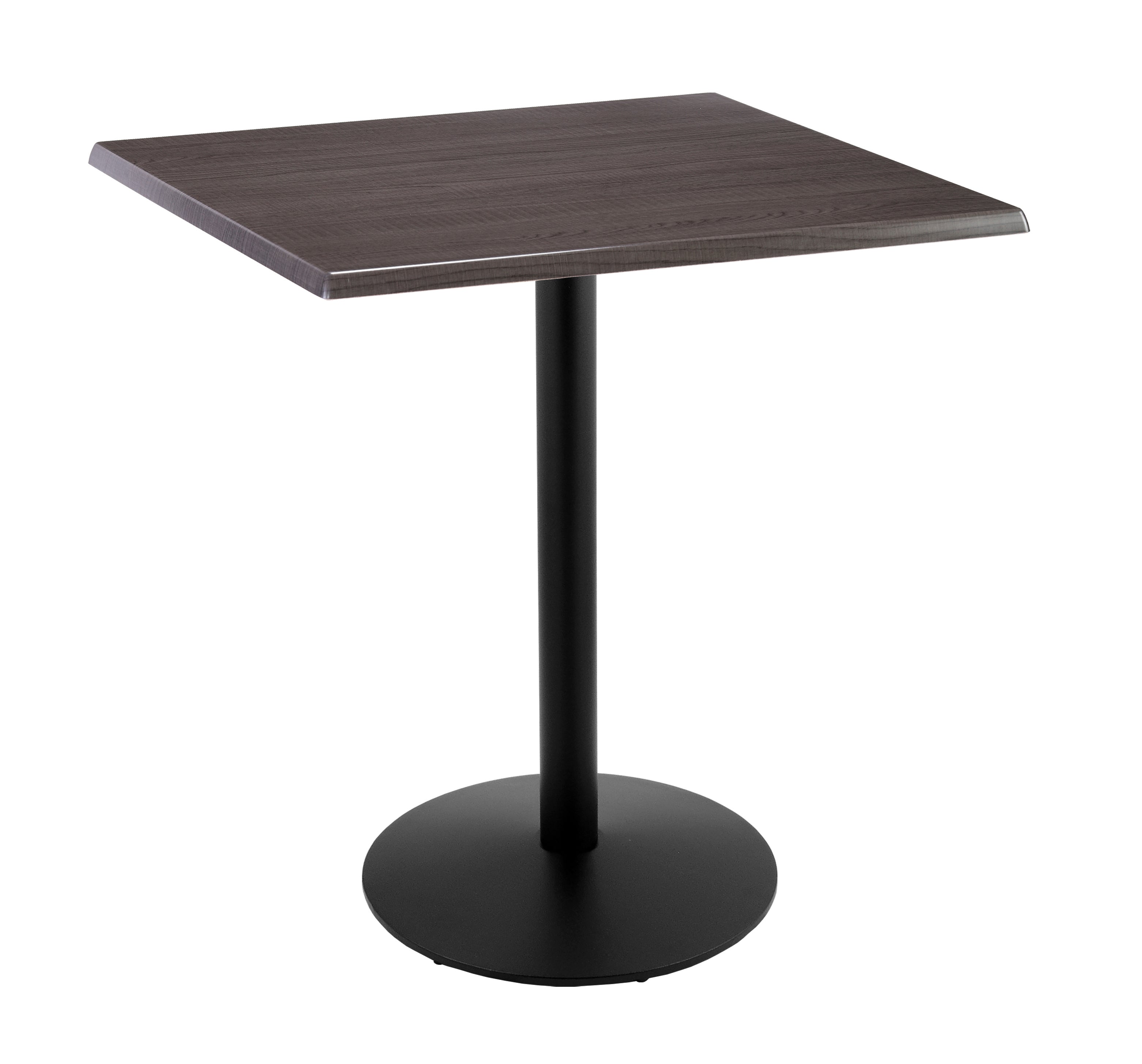 Holland Bar Stool 42-Inch Bar Height Square Patio Table - Indoor/Outdoor, Black Wrinkle Base