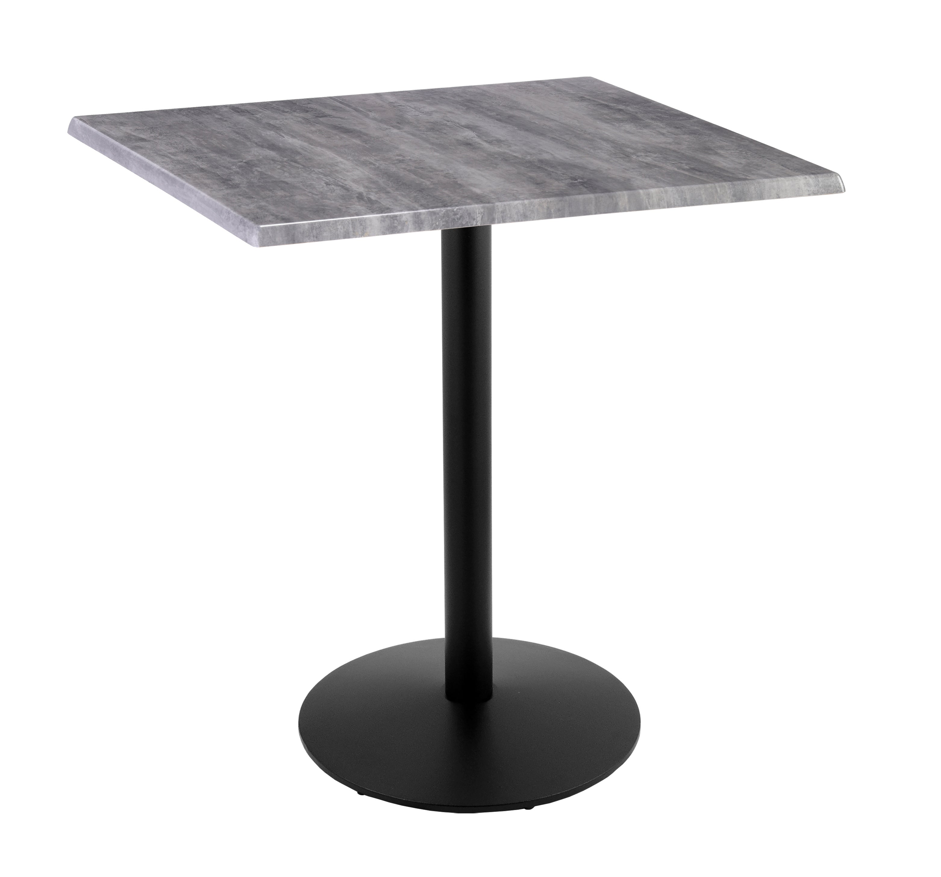 Holland Bar Stool 42-Inch Bar Height Square Patio Table - Indoor/Outdoor, Black Wrinkle Base