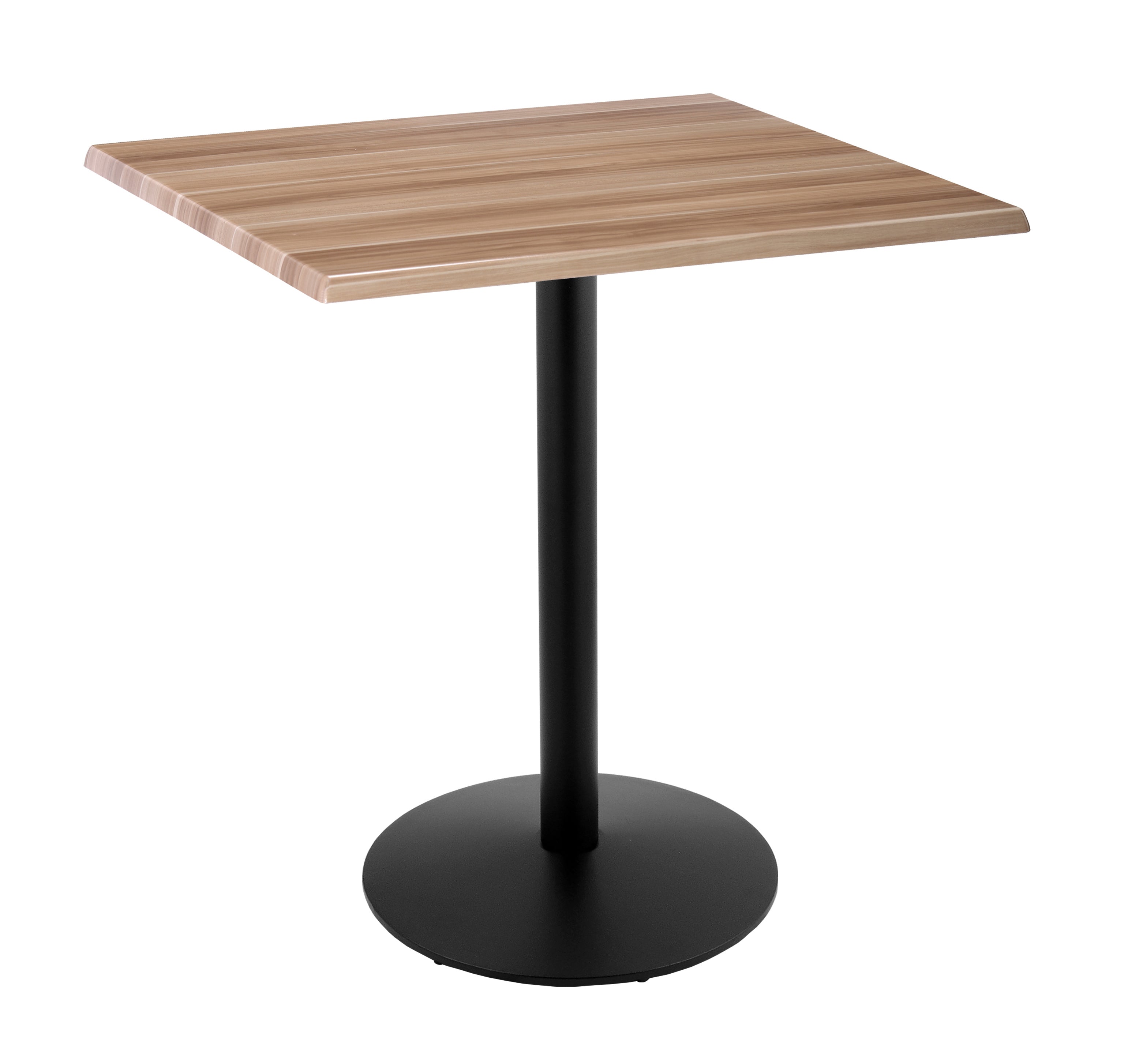 Holland Bar Stool 42-Inch Bar Height Square Patio Table - Indoor/Outdoor, Black Wrinkle Base