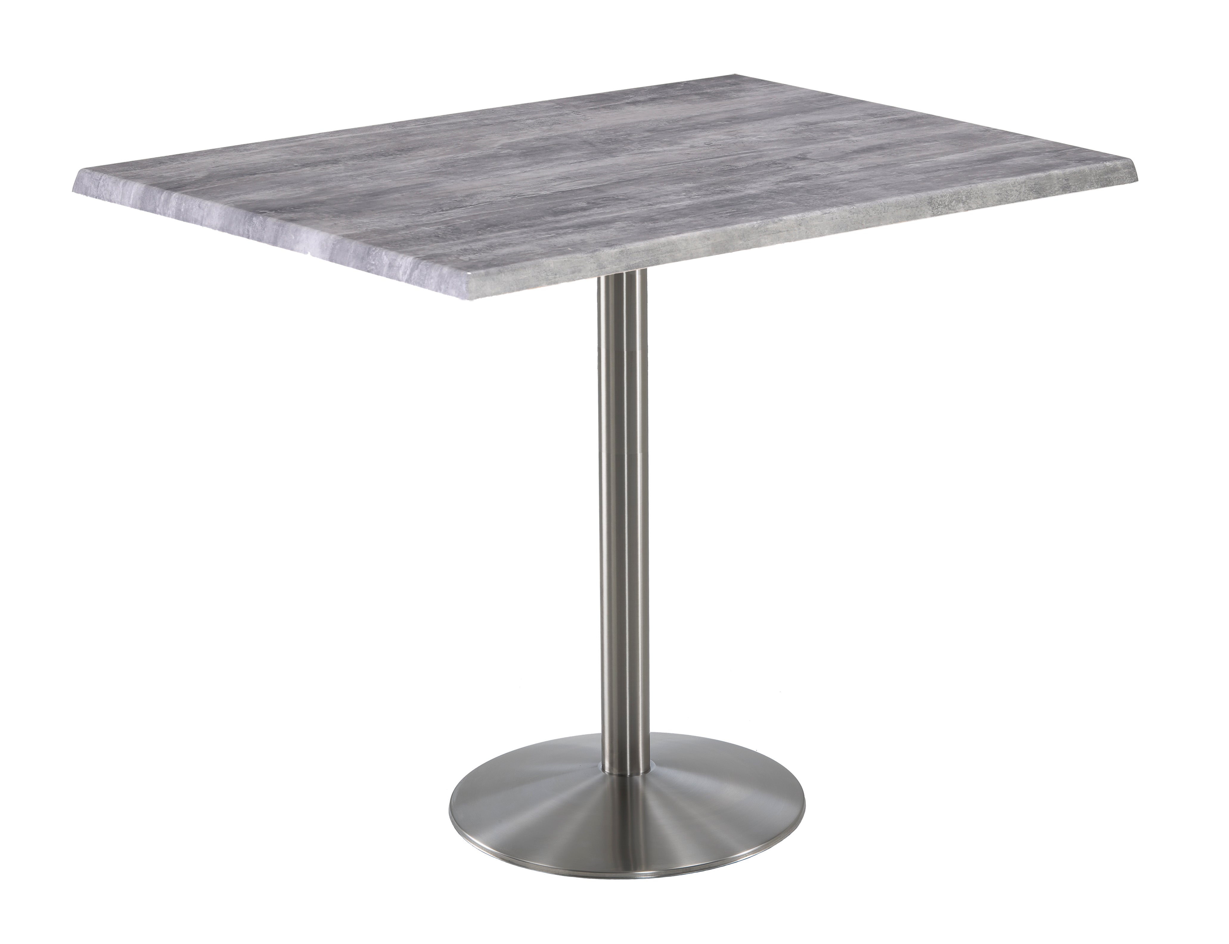 Holland Bar Stool 42-Inch Bar Height Rectangle (30" x 48") Patio Table - Indoor/Outdoor, Stainless Steel Base