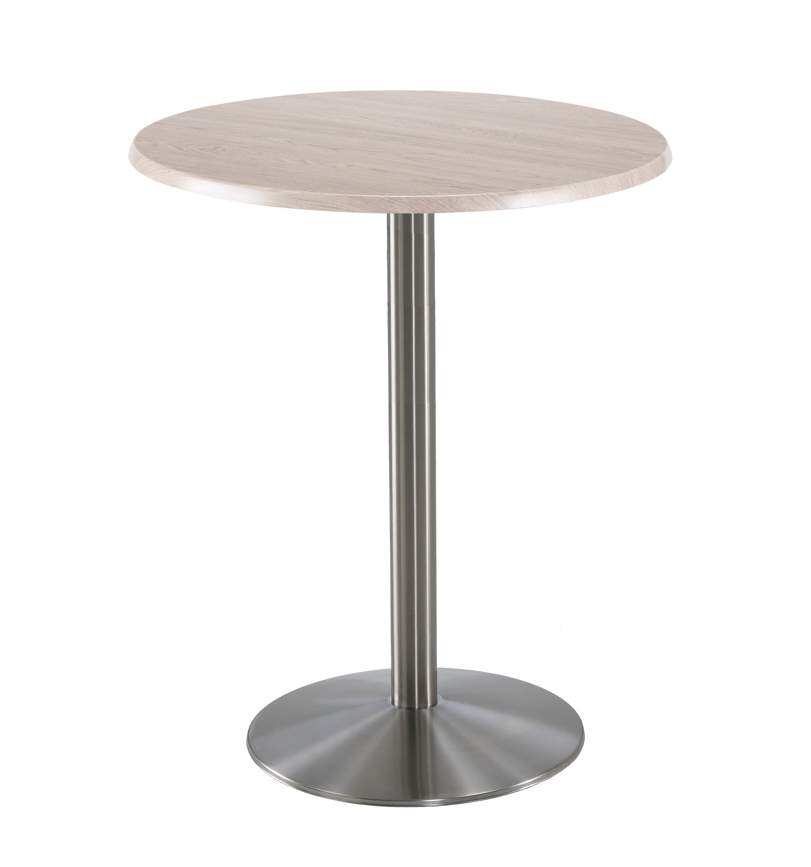 Holland Bar Stool 42-Inch Bar Height Round Patio Table - Indoor/Outdoor, Stainless Steel Base