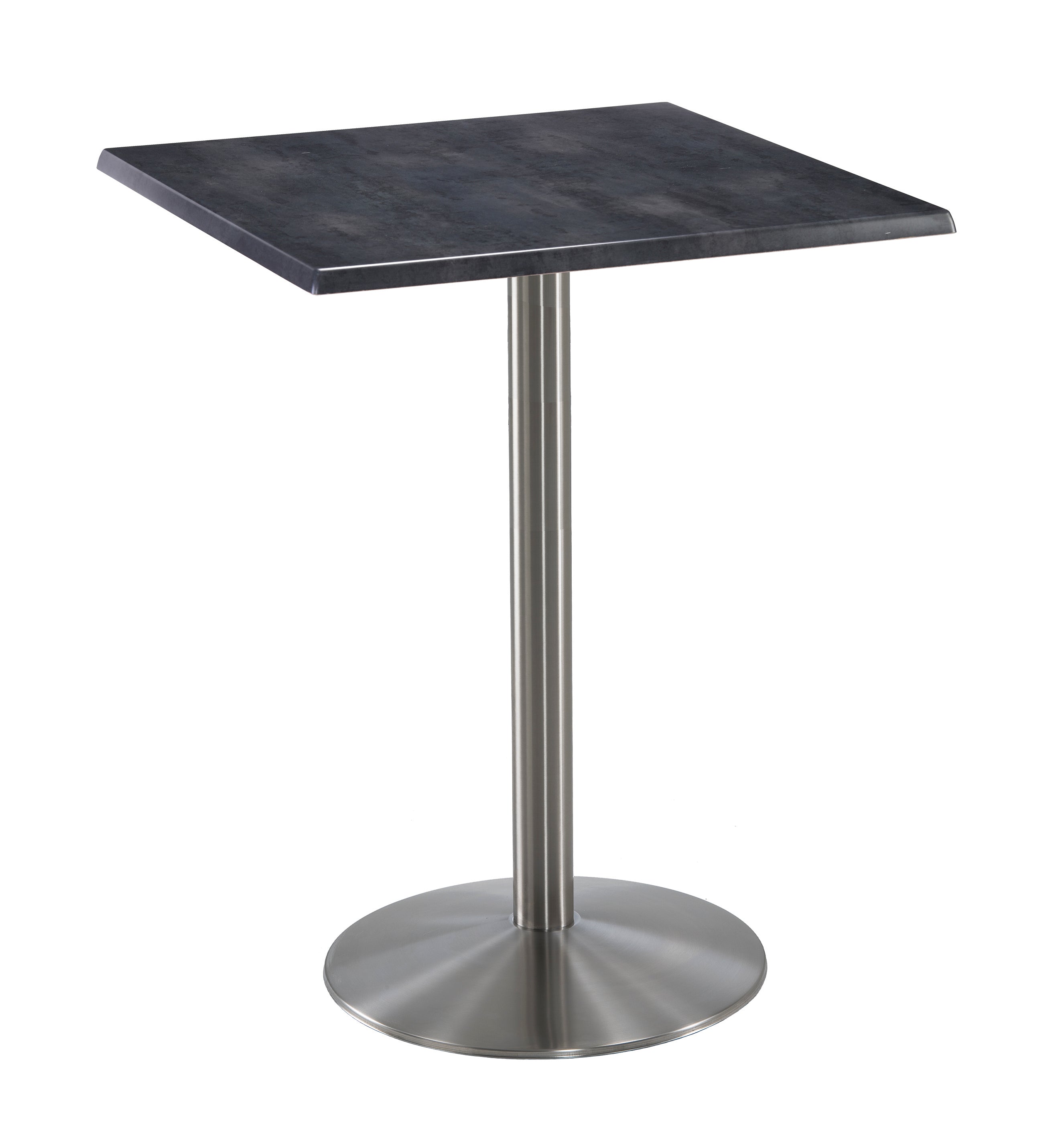 Holland Bar Stool 42-Inch Bar Height Square Patio Table - Indoor/Outdoor, Stainless Steel Base