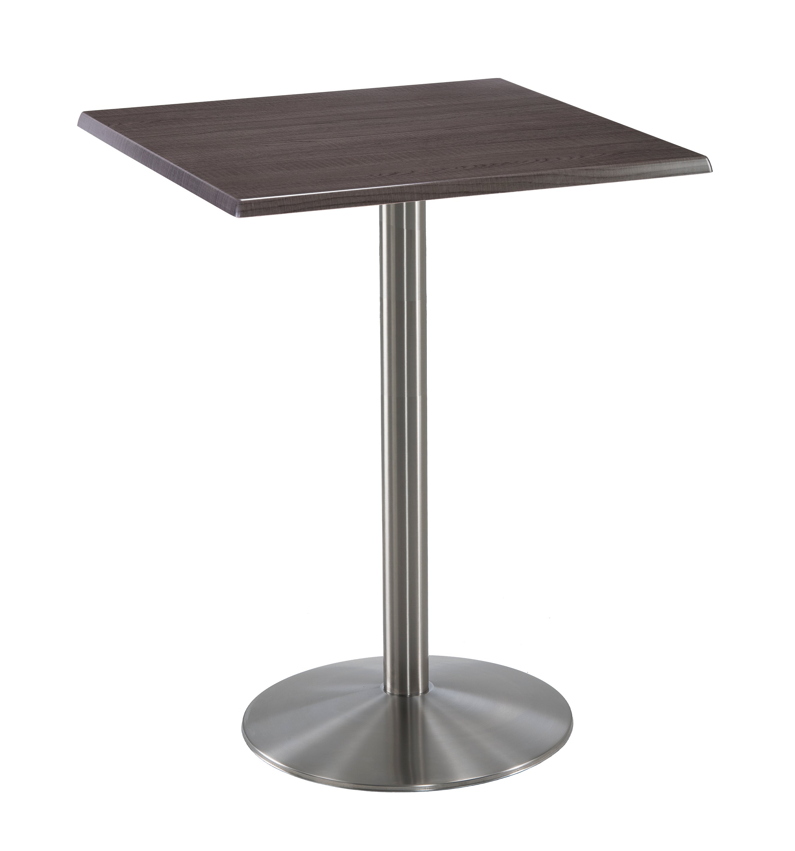 Holland Bar Stool 42-Inch Bar Height Square Patio Table - Indoor/Outdoor, Stainless Steel Base