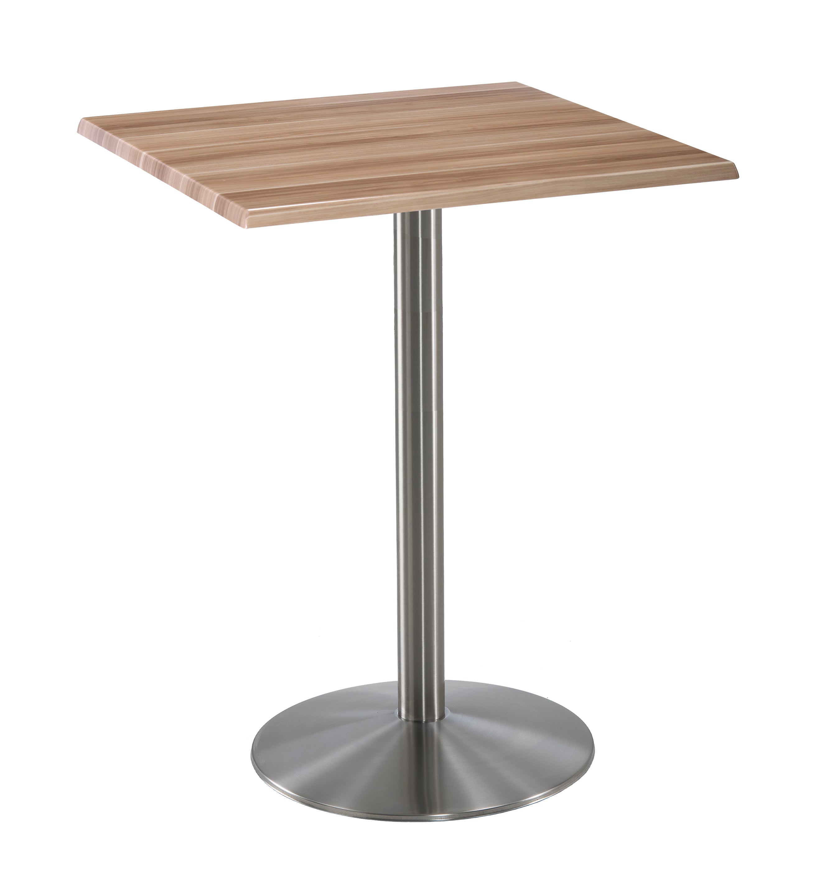 Holland Bar Stool 42-Inch Bar Height Square Patio Table - Indoor/Outdoor, Stainless Steel Base