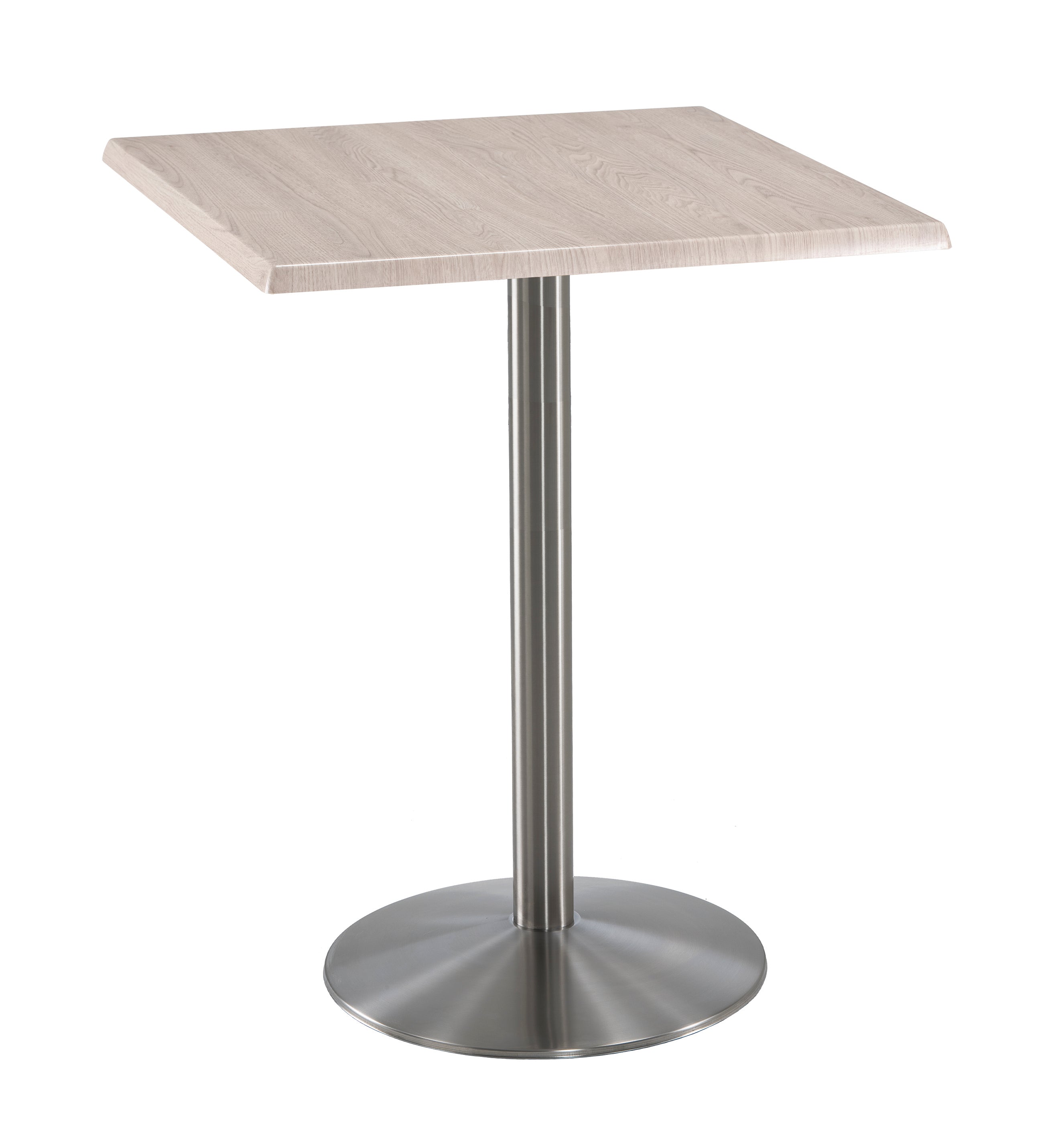 Holland Bar Stool 42-Inch Bar Height Square Patio Table - Indoor/Outdoor, Stainless Steel Base