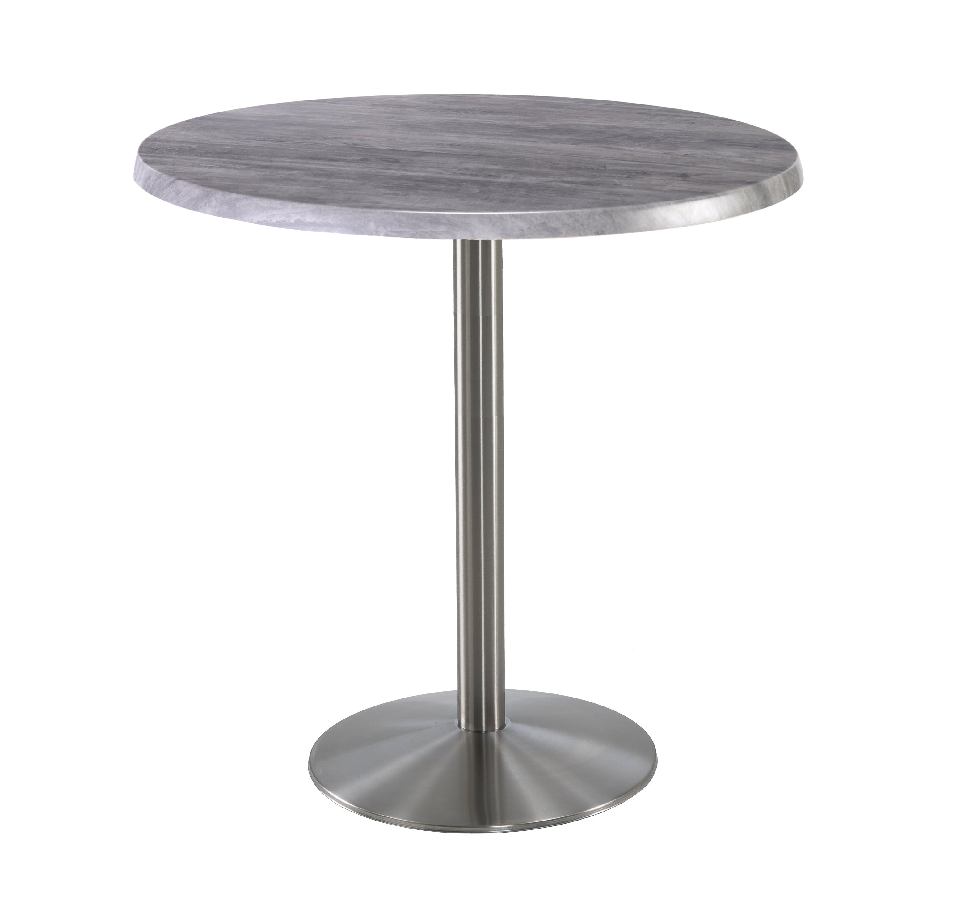 Holland Bar Stool 42-Inch Bar Height Round Patio Table - Indoor/Outdoor, Stainless Steel Base