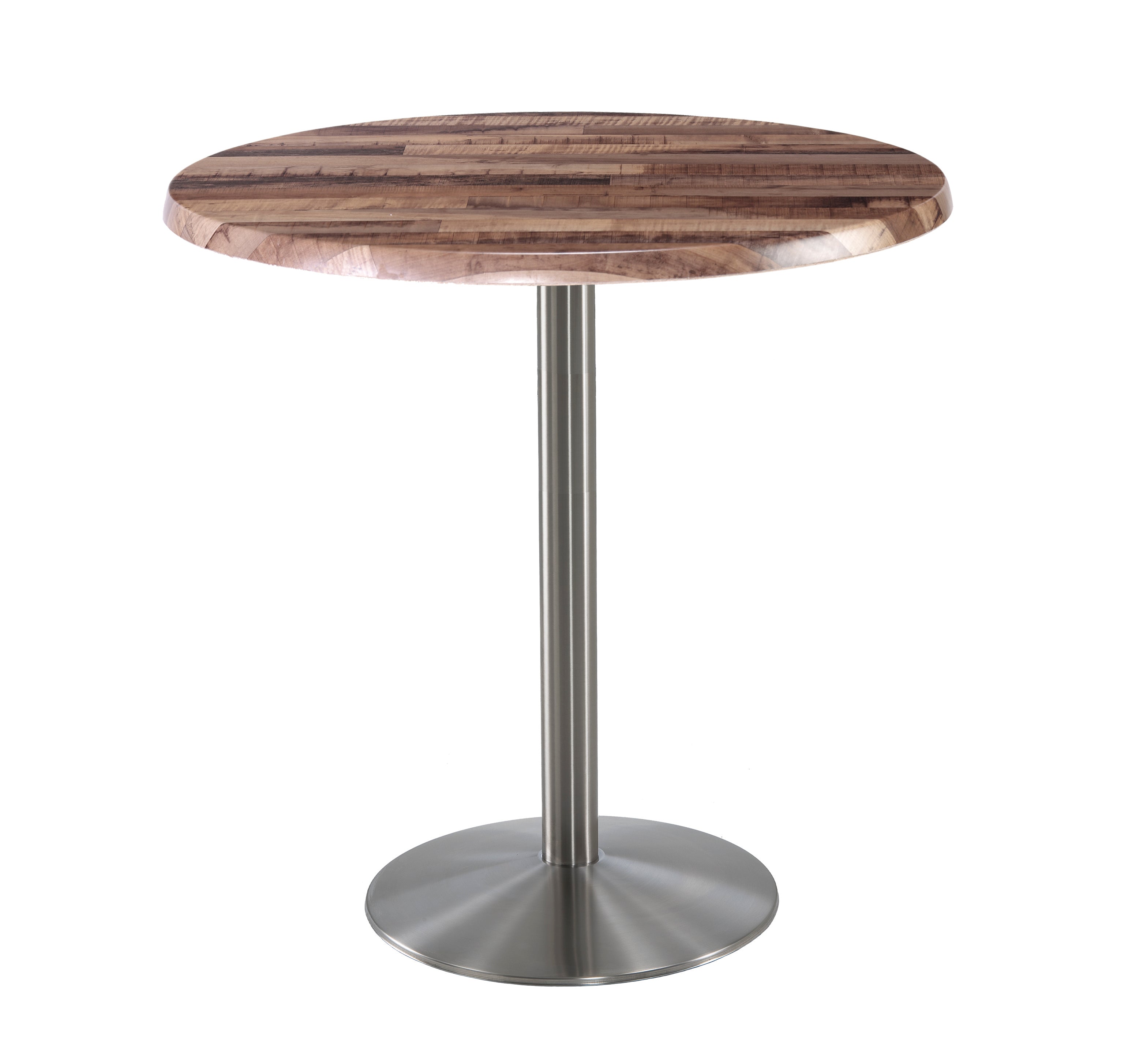 Holland Bar Stool 42-Inch Bar Height Round Patio Table - Indoor/Outdoor, Stainless Steel Base
