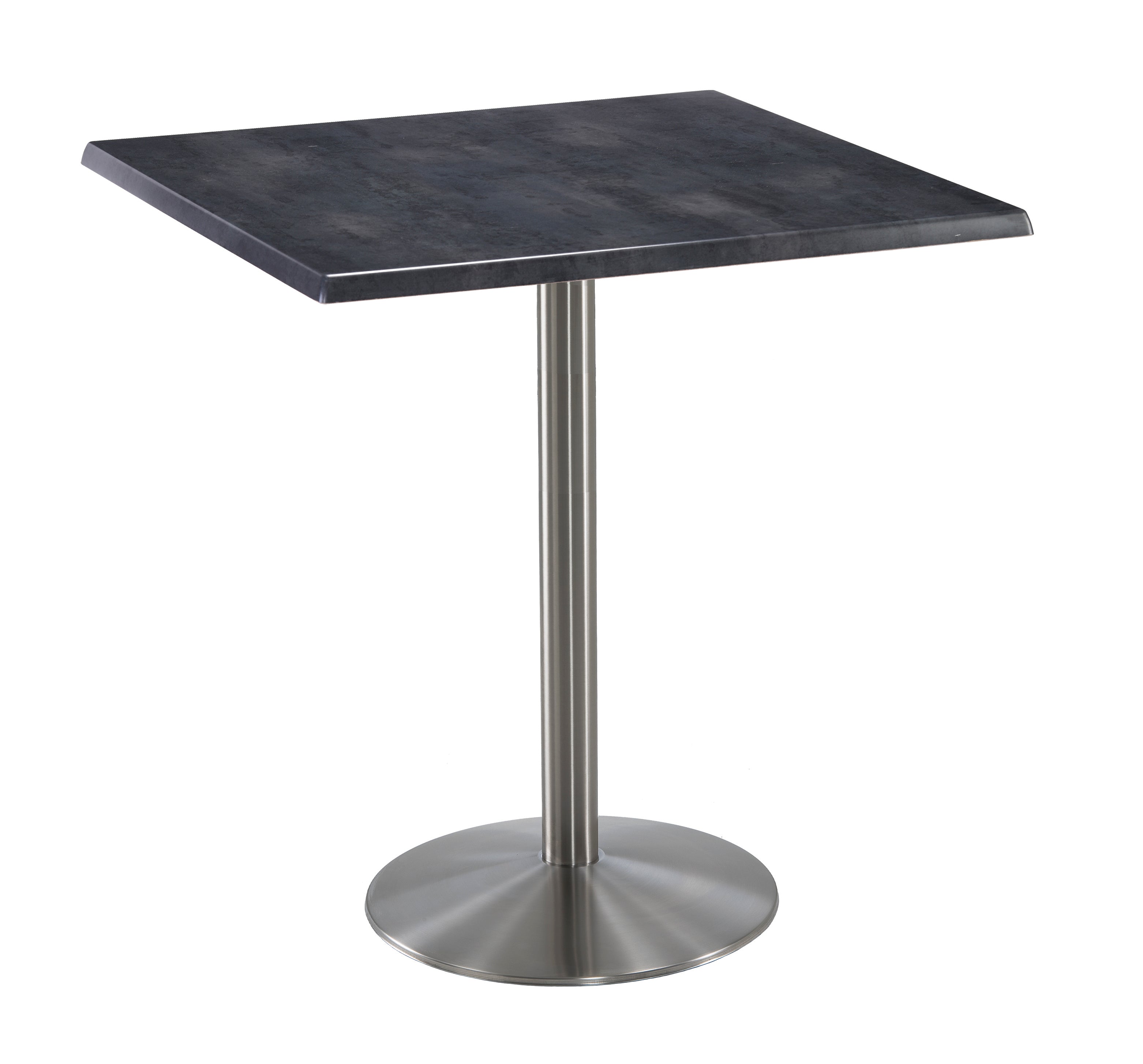 Holland Bar Stool 42-Inch Bar Height Square Patio Table - Indoor/Outdoor, Stainless Steel Base