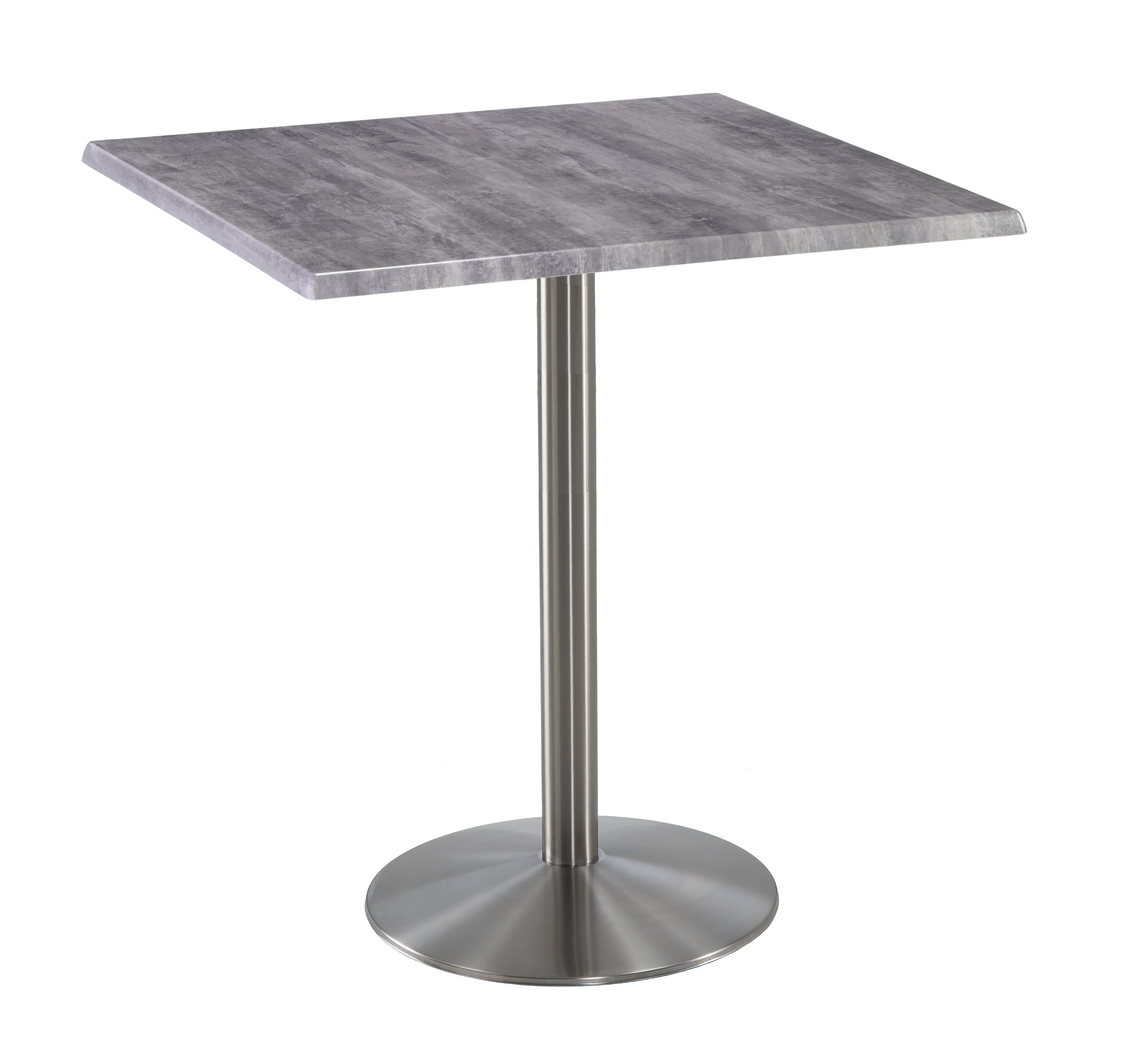 Holland Bar Stool 42-Inch Bar Height Square Patio Table - Indoor/Outdoor, Stainless Steel Base