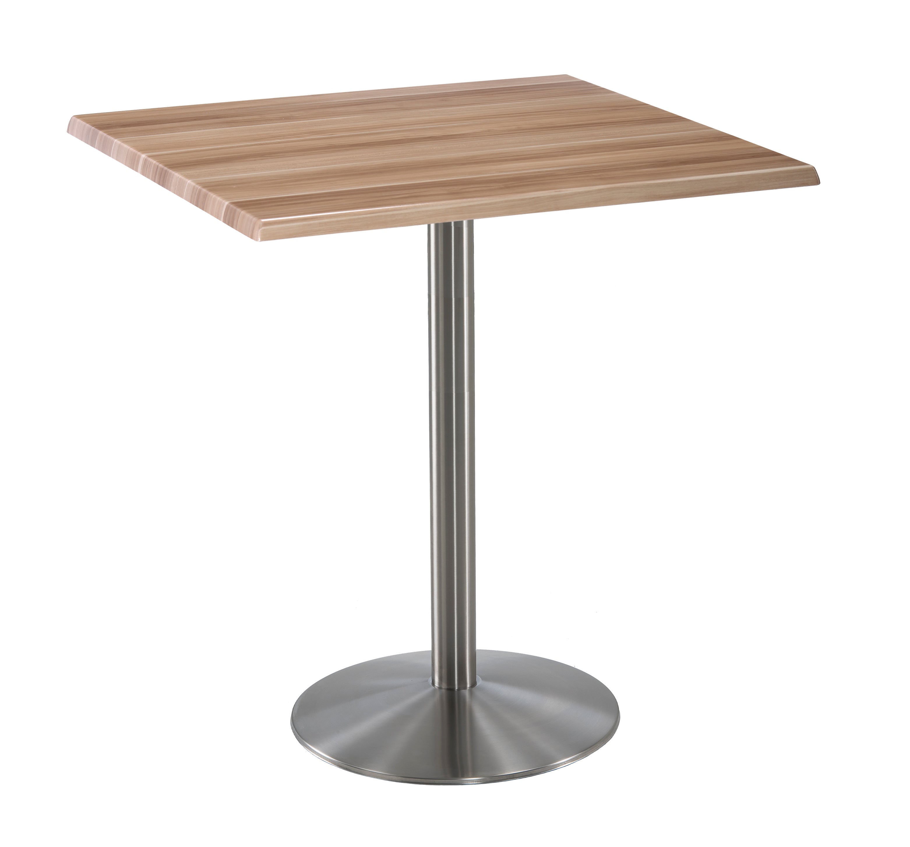 Holland Bar Stool 42-Inch Bar Height Square Patio Table - Indoor/Outdoor, Stainless Steel Base