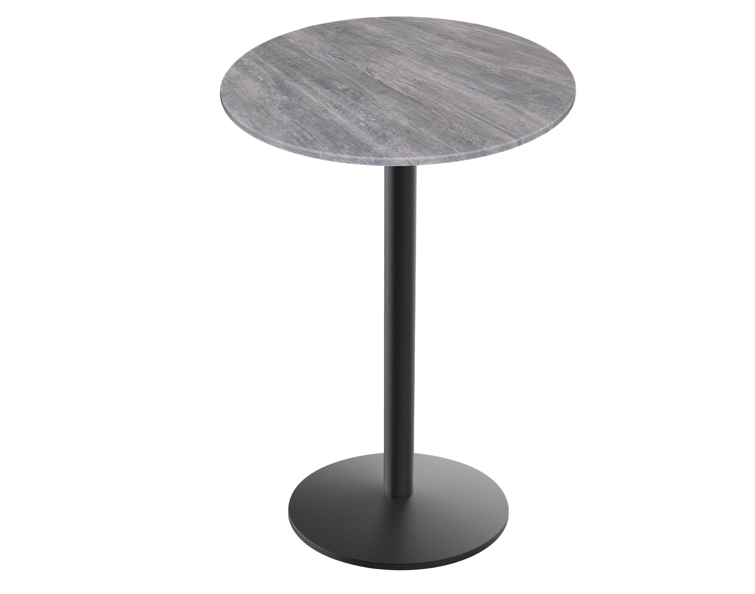 Holland Bar Stool 42-Inch Bar Height Round Patio Table - Indoor/Outdoor, Black Wrinkle Base