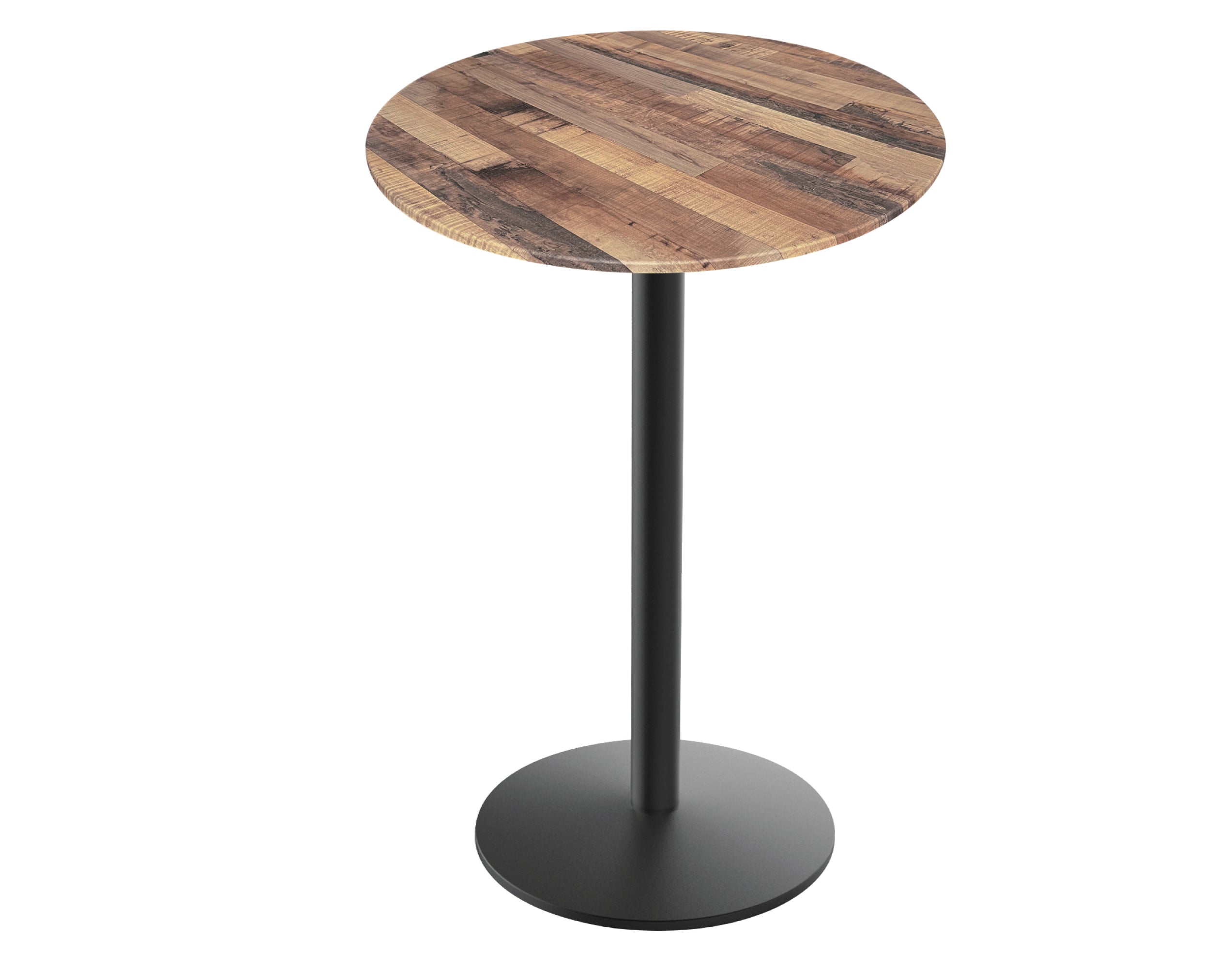 Holland Bar Stool 42-Inch Bar Height Round Patio Table - Indoor/Outdoor, Black Wrinkle Base