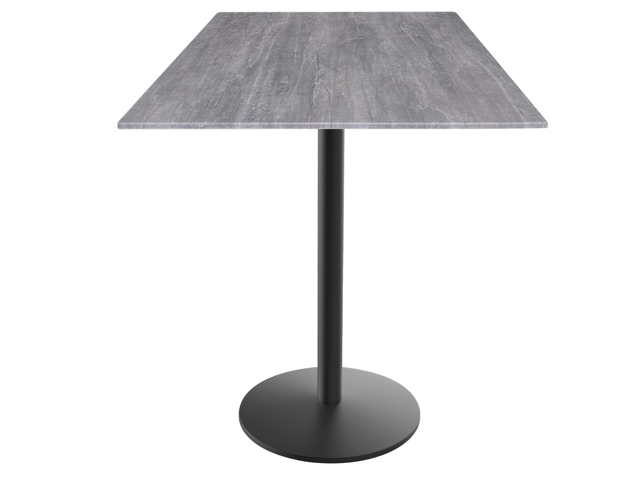 Holland Bar Stool 36-Inch Counter Height Square Patio Table - Indoor/Outdoor, Black Wrinkle Base
