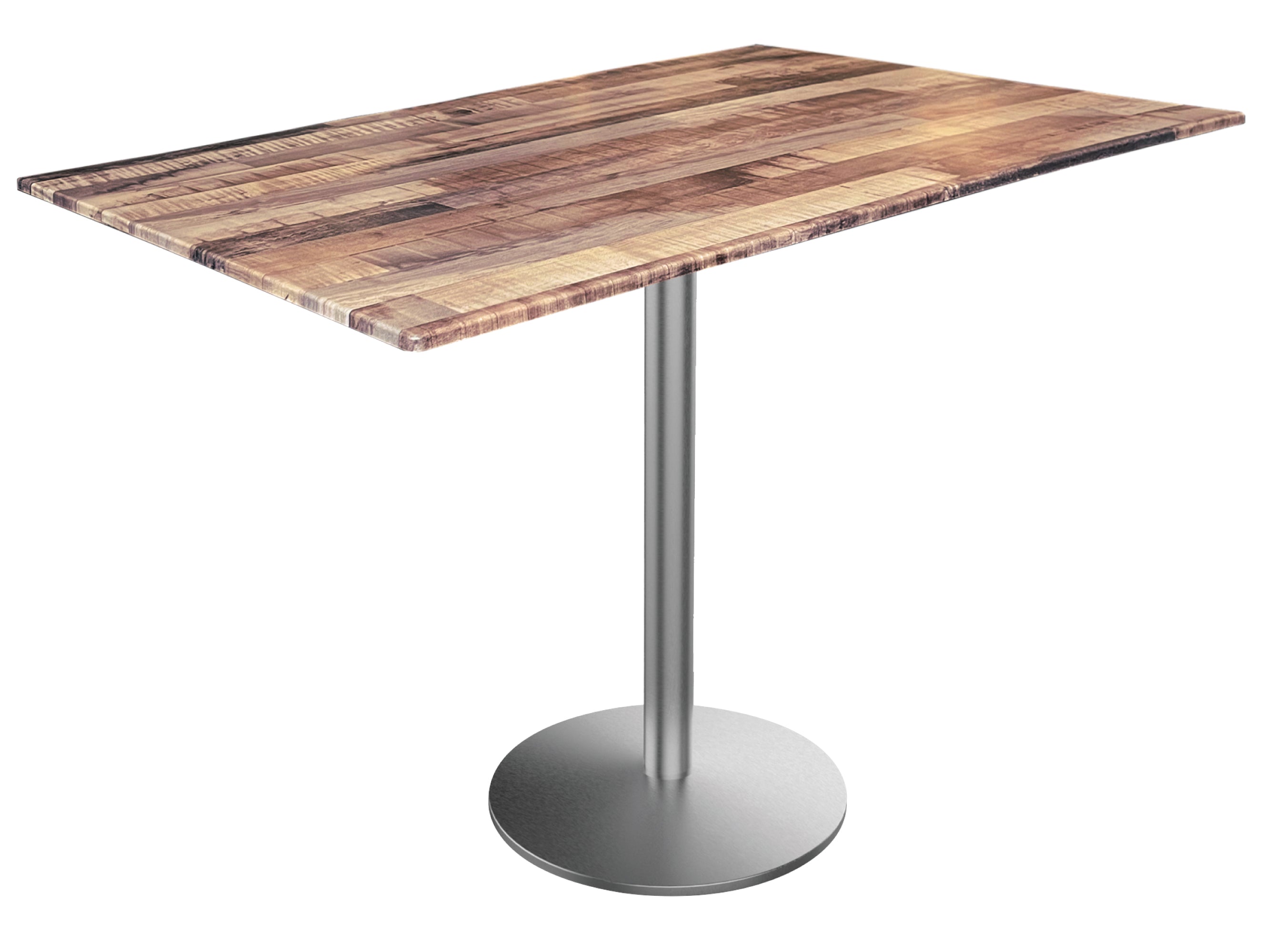 Holland Bar Stool 30-Inch Dining Height Rectangle (32" x 48") Patio Table - Indoor/Outdoor, Stainless Steel Base