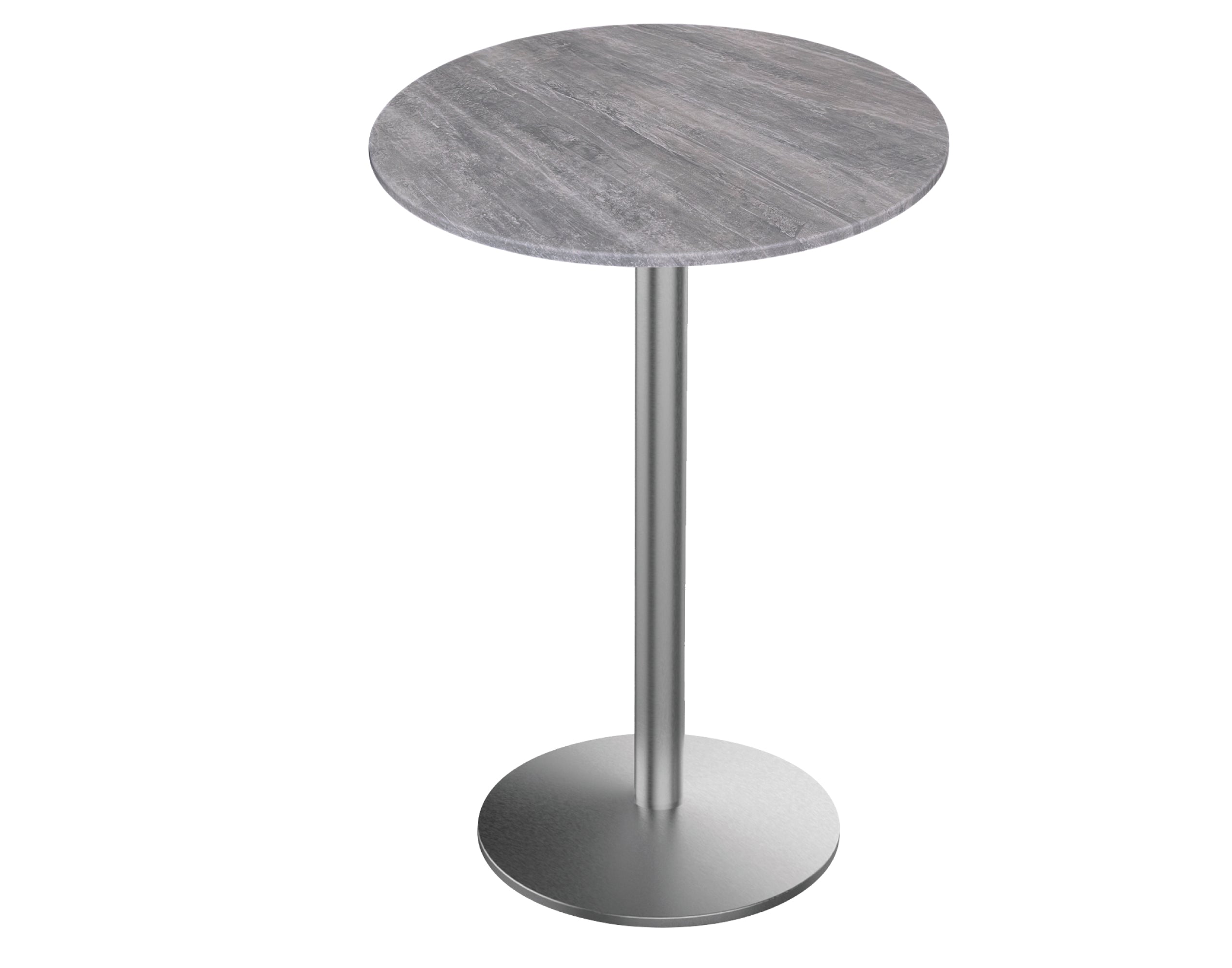 Holland Bar Stool 36-Inch Counter Height Round Patio Table - Indoor/Outdoor, Stainless Steel Base