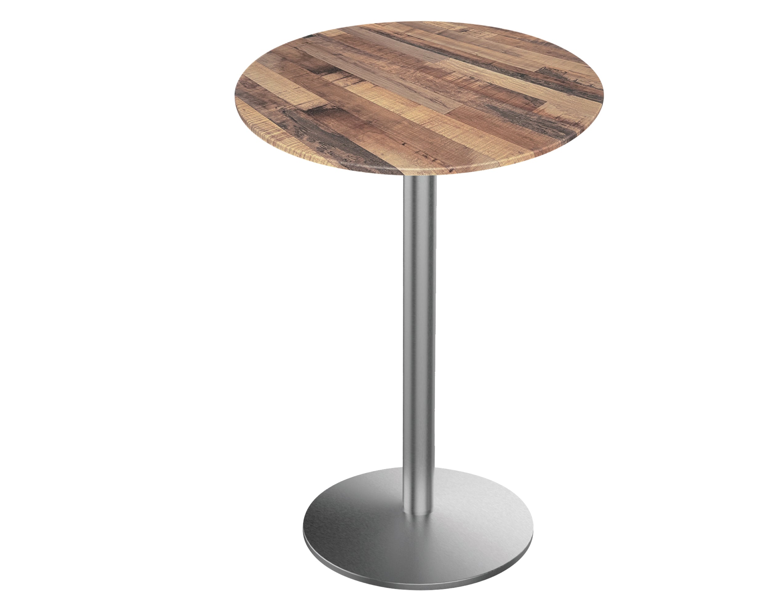 Holland Bar Stool 42-Inch Bar Height Round Patio Table - Indoor/Outdoor, Stainless Steel Base