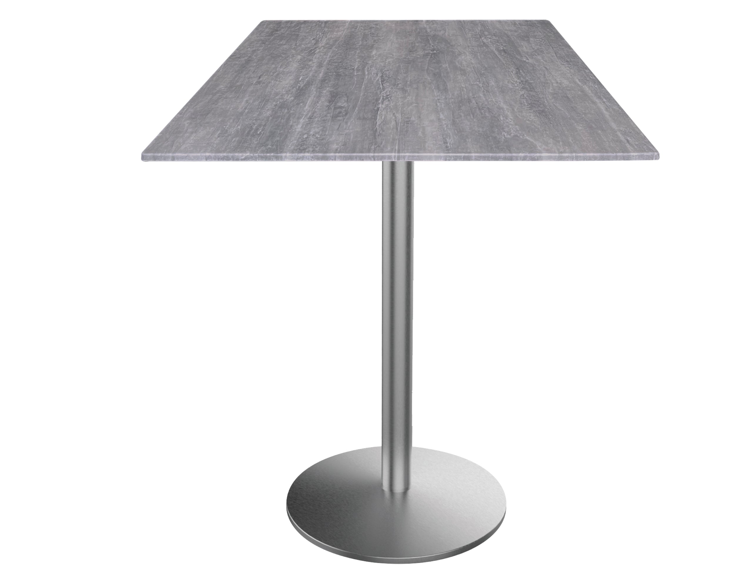 Holland Bar Stool 42-Inch Bar Height Square Patio Table - Indoor/Outdoor, Stainless Steel Base