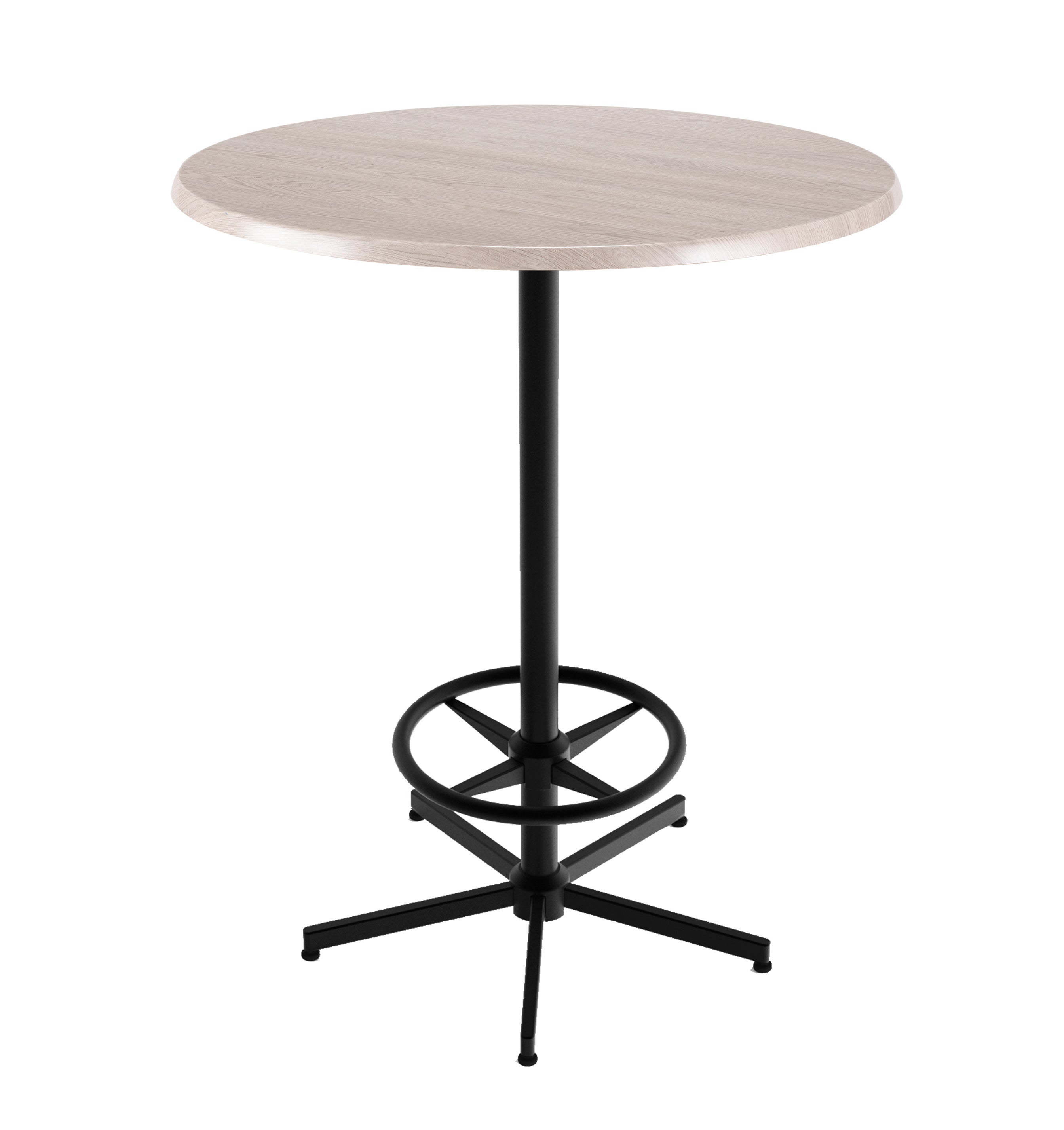 Holland Bar Stool 42-Inch Bar Height Round Patio Table - Indoor/Outdoor, Black Wrinkle Base