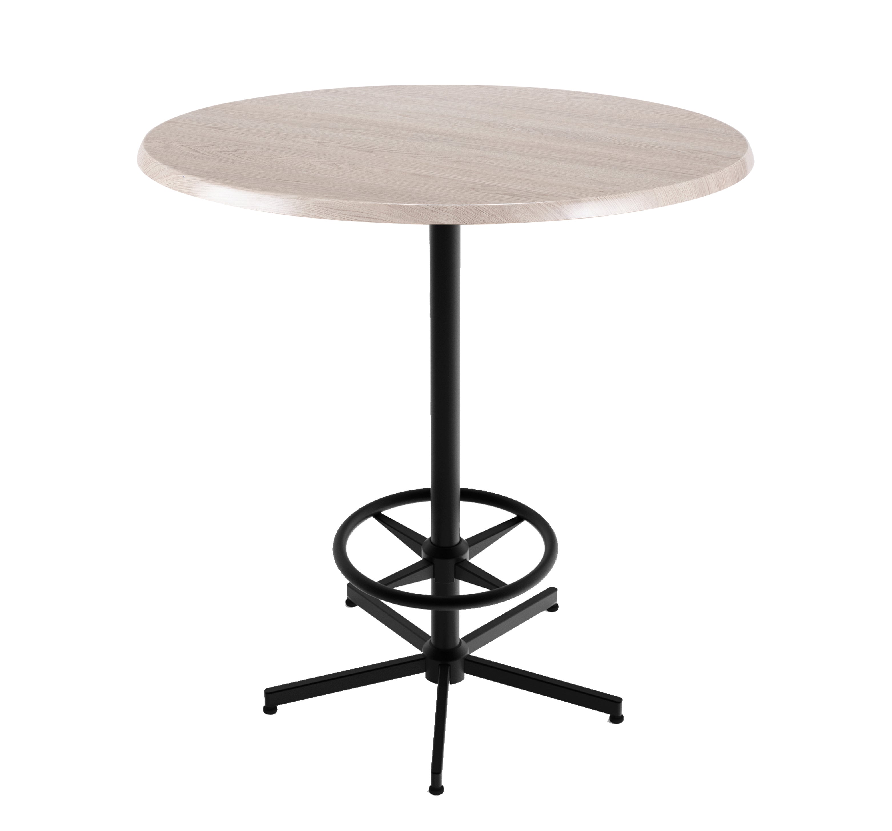 Holland Bar Stool 42-Inch Bar Height Round Patio Table - Indoor/Outdoor, Black Wrinkle Base