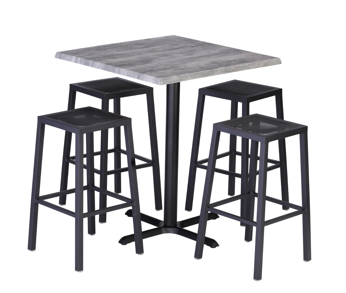 Holland Bar Stool Outdoor 25" Backless Bar Stool with Black Wrinkle Finish