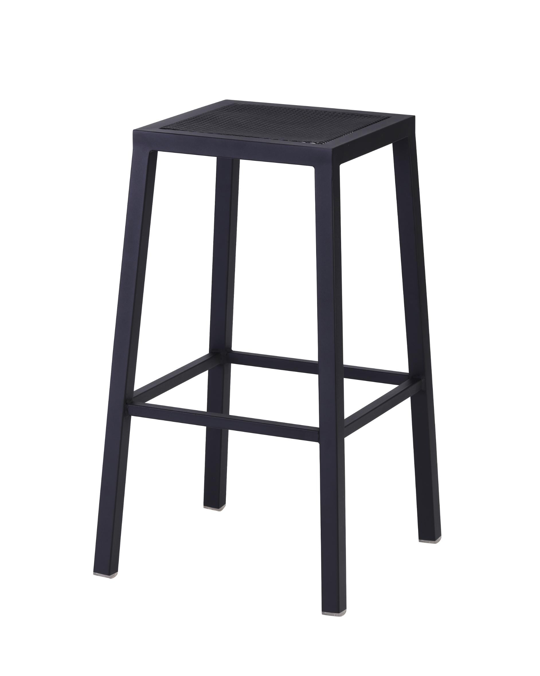 Holland Bar Stool Outdoor 25" Backless Bar Stool with Black Wrinkle Finish