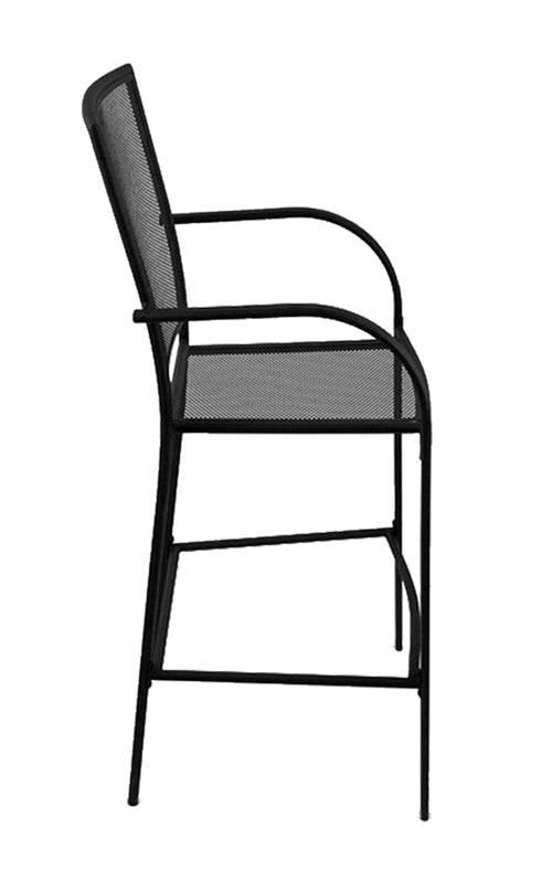 Holland Bar Stool Outdoor Willow 30" Bar Stool with Black Wrinkle Finish