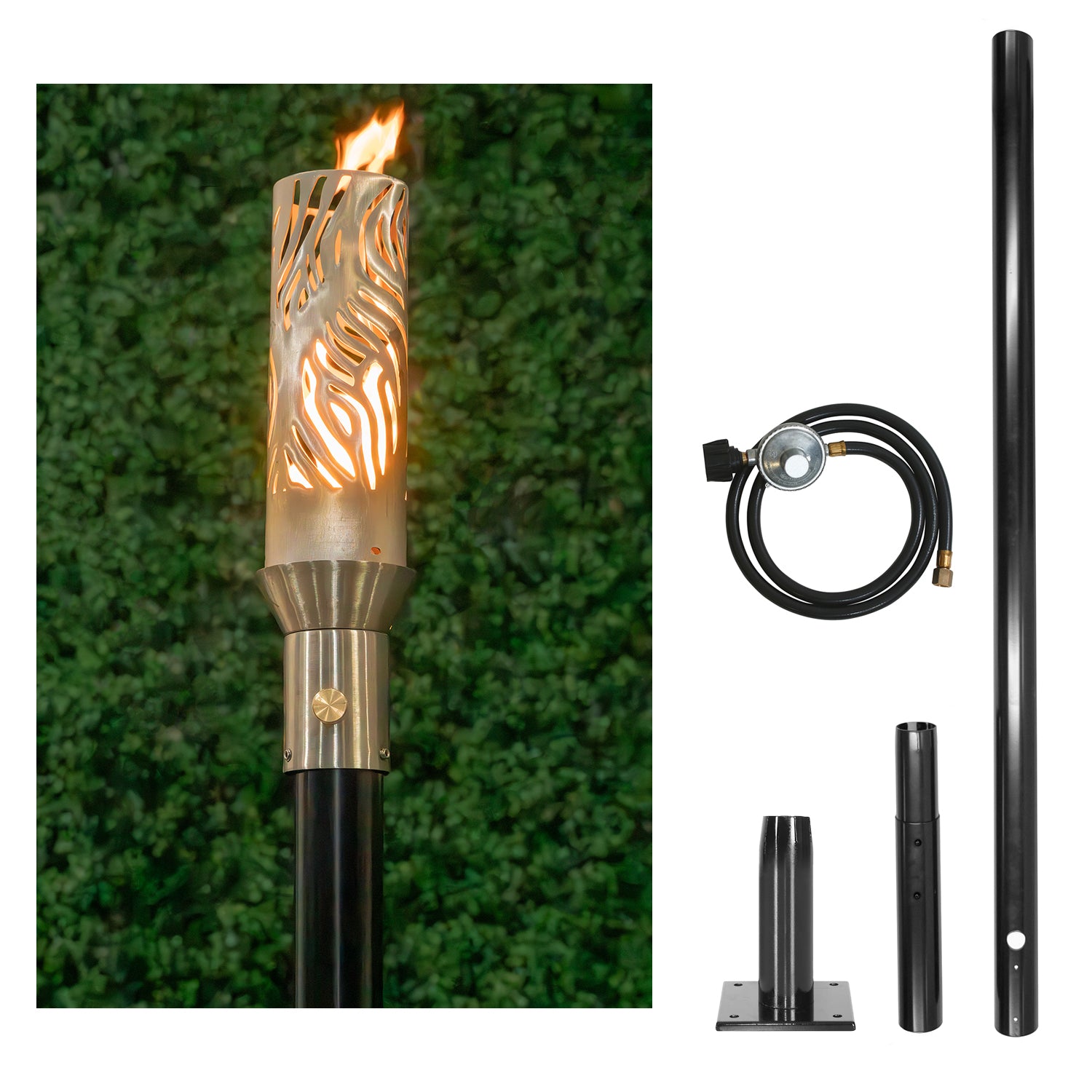 The Outdoor Plus Hawi Original TOP Torch & Post Complete - Stainless Steel