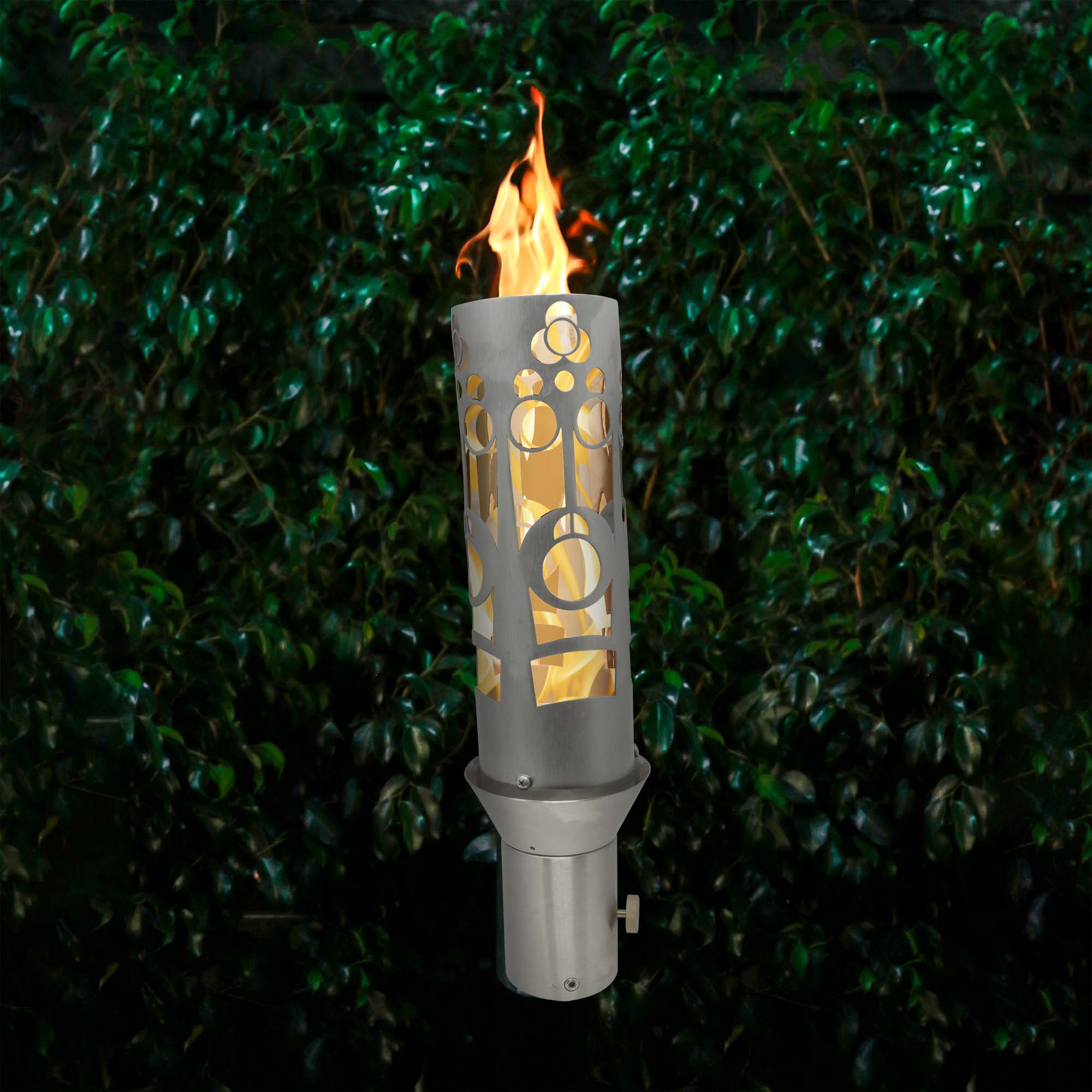 The Outdoor Plus Mosaic Torch - Stainless Steel - Backyard Ember