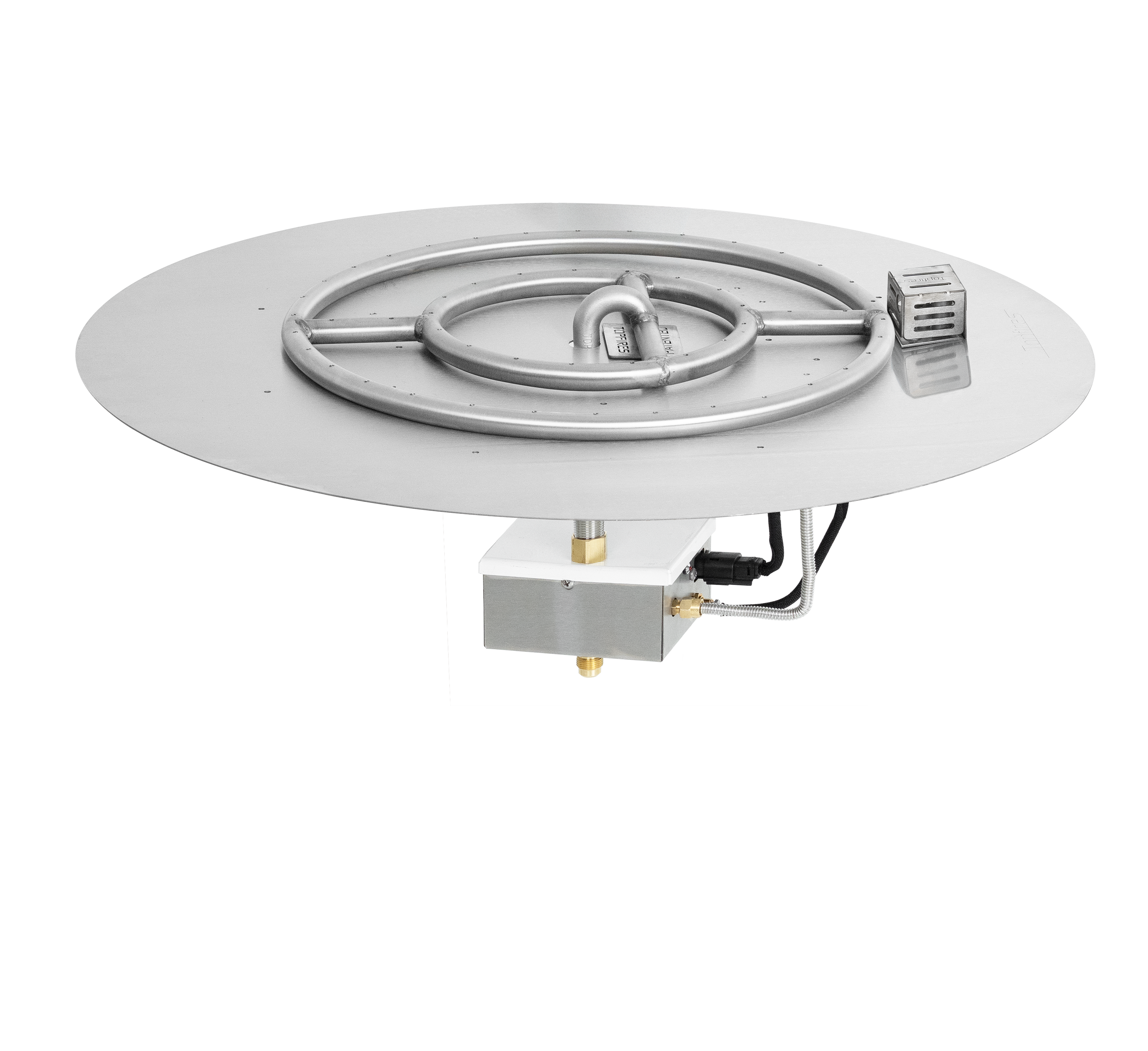 The Outdoor Plus 24-Inch Round Flat Pan & 18-Inch Round Stainless Steel Burner Electronic Ignition - Backyard Ember