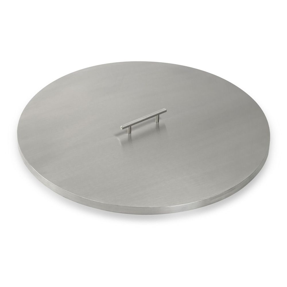 American Fire Products Round Stainless Steel Drop-In Fire Pit Pan Cover
