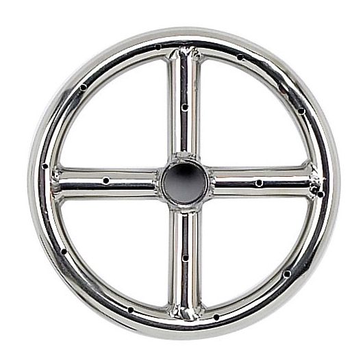 American Fire Products 6" Single-Ring Stainless Steel Fire Pit Burner with 1/2" Inlet