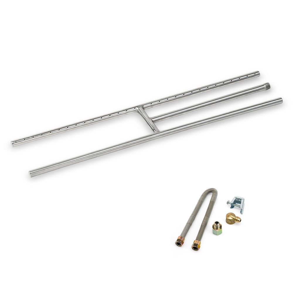 American Fire Products 304 Stainless Steel H-Style Fire Pit Burner 30" x 6"